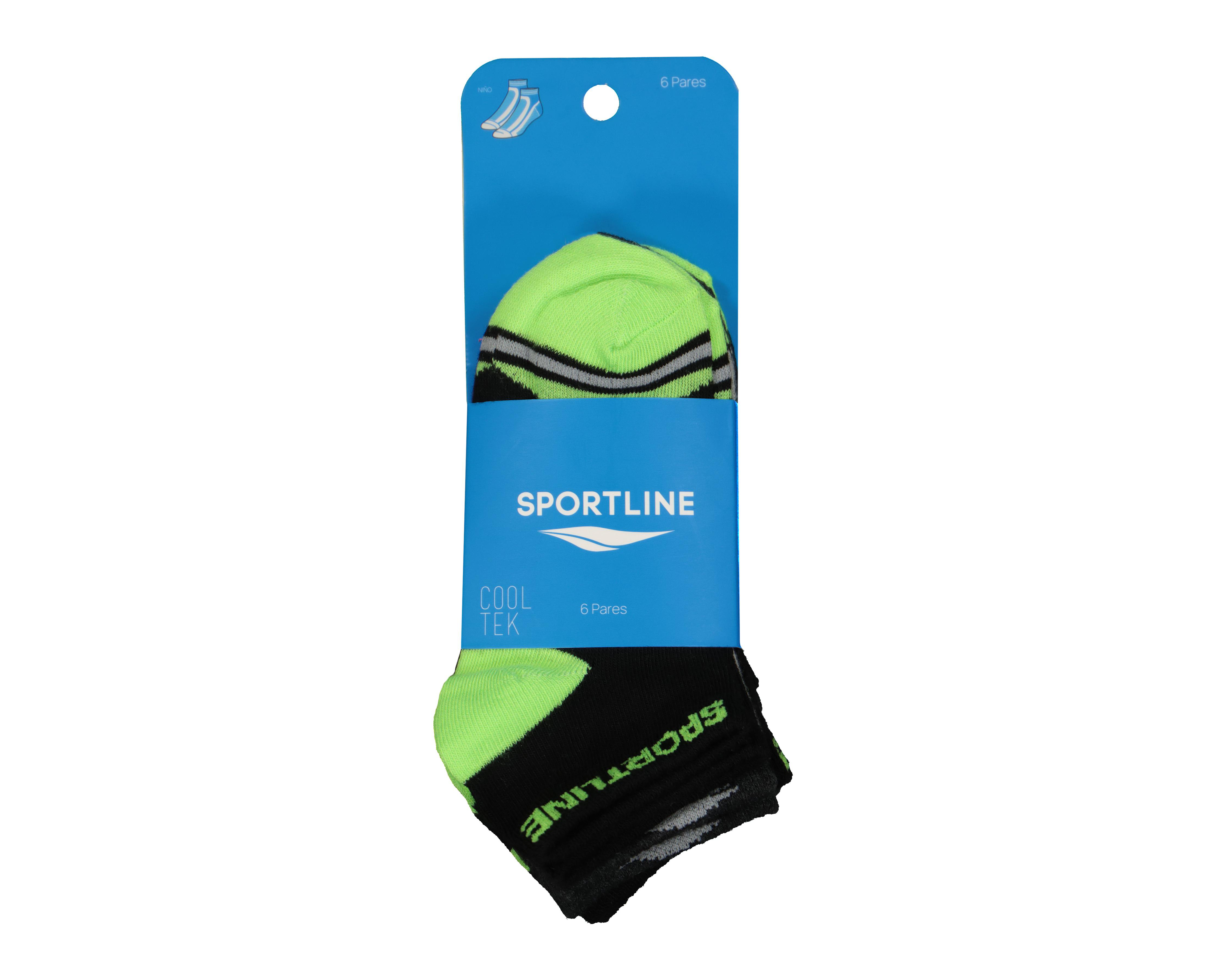 Foto 4 pulgar | Calcetas Deportivas Tines Sportline Cooltek para Niño 6 Pares