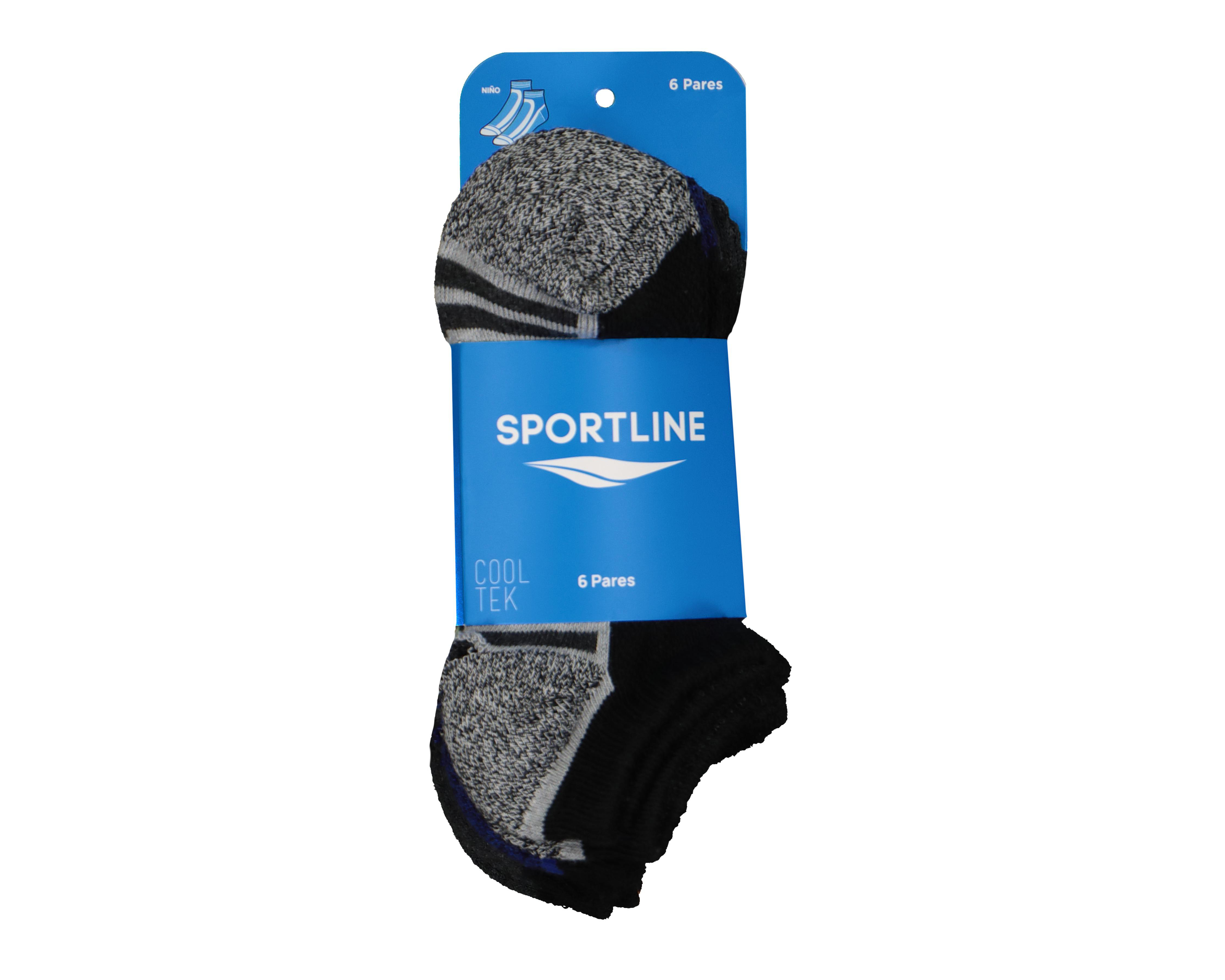 Foto 4 pulgar | Calcetas Deportivas Tines Sportline Cooltek para Niño 6 Pares