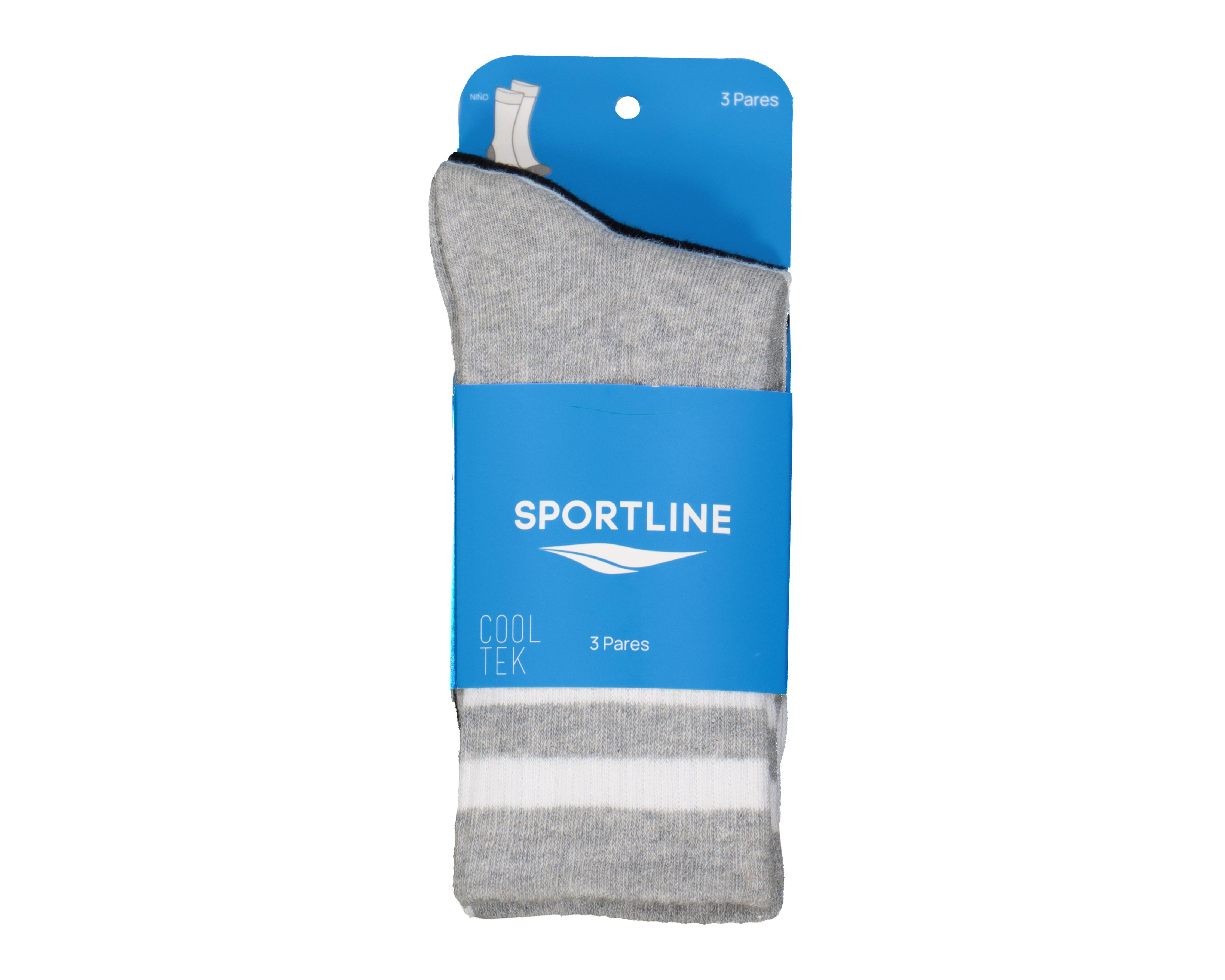 Foto 3 | Calcetas Deportivas Largas Sportline para Niño 3 Pares