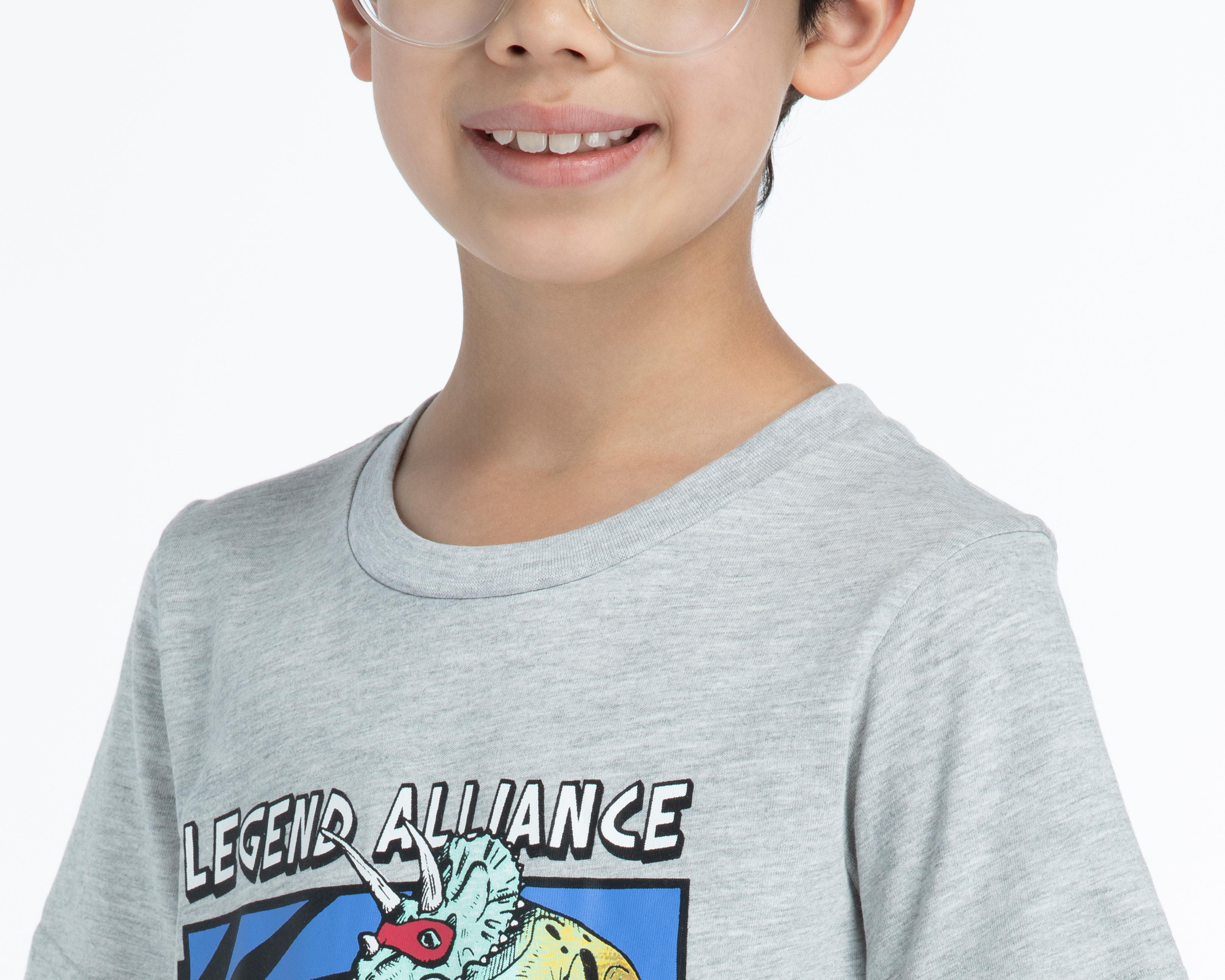 Foto 5 pulgar | Playera Refill Manga Corta Estampada para Niño