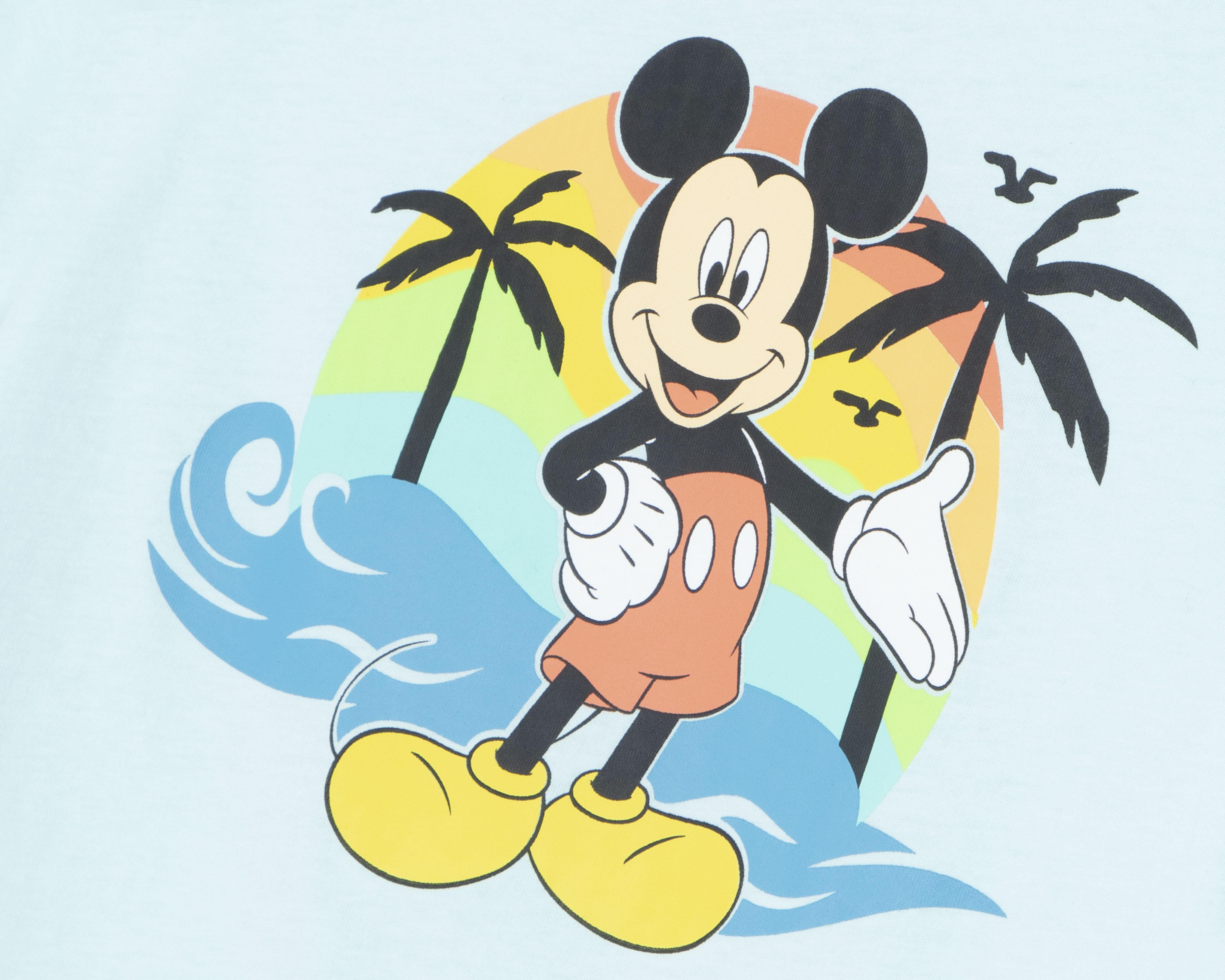 Foto 4 pulgar | Playera Disney Mickey Mouse Manga Corta para Niño