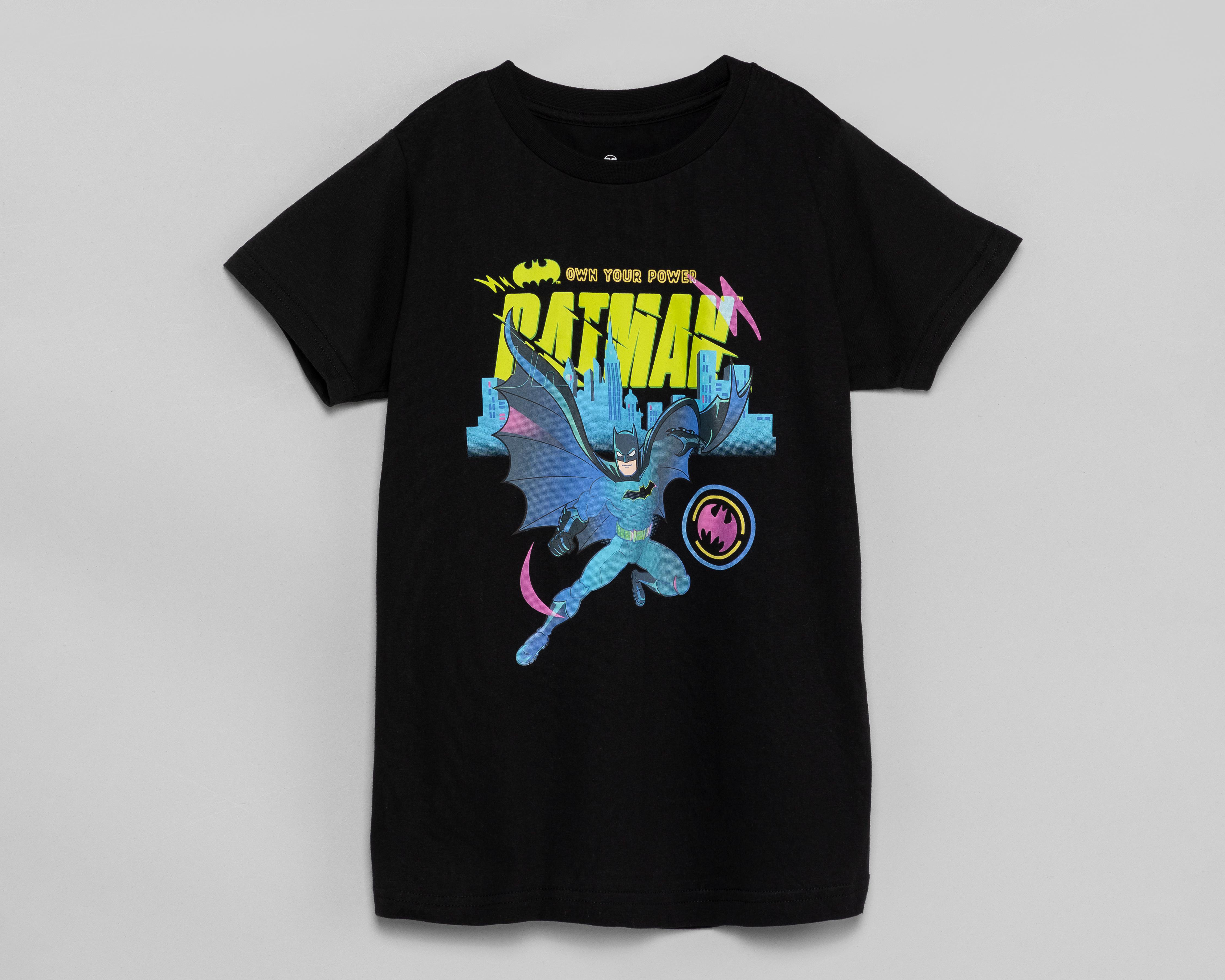 Foto 2 pulgar | Playera Batman Manga Corta Estampada para Niño