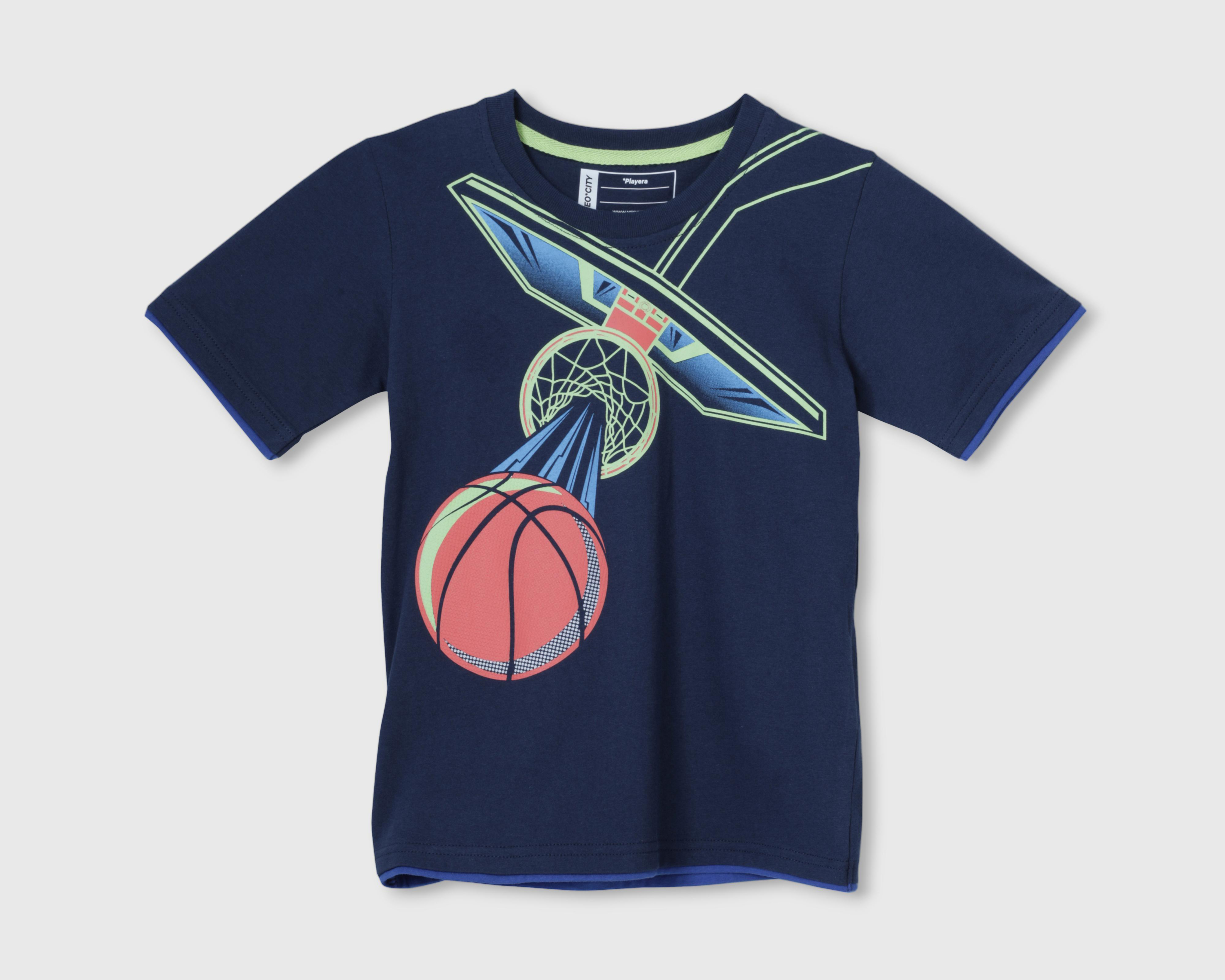 Foto 2 pulgar | Playera Neo*City Manga Corta Estampada para Niño