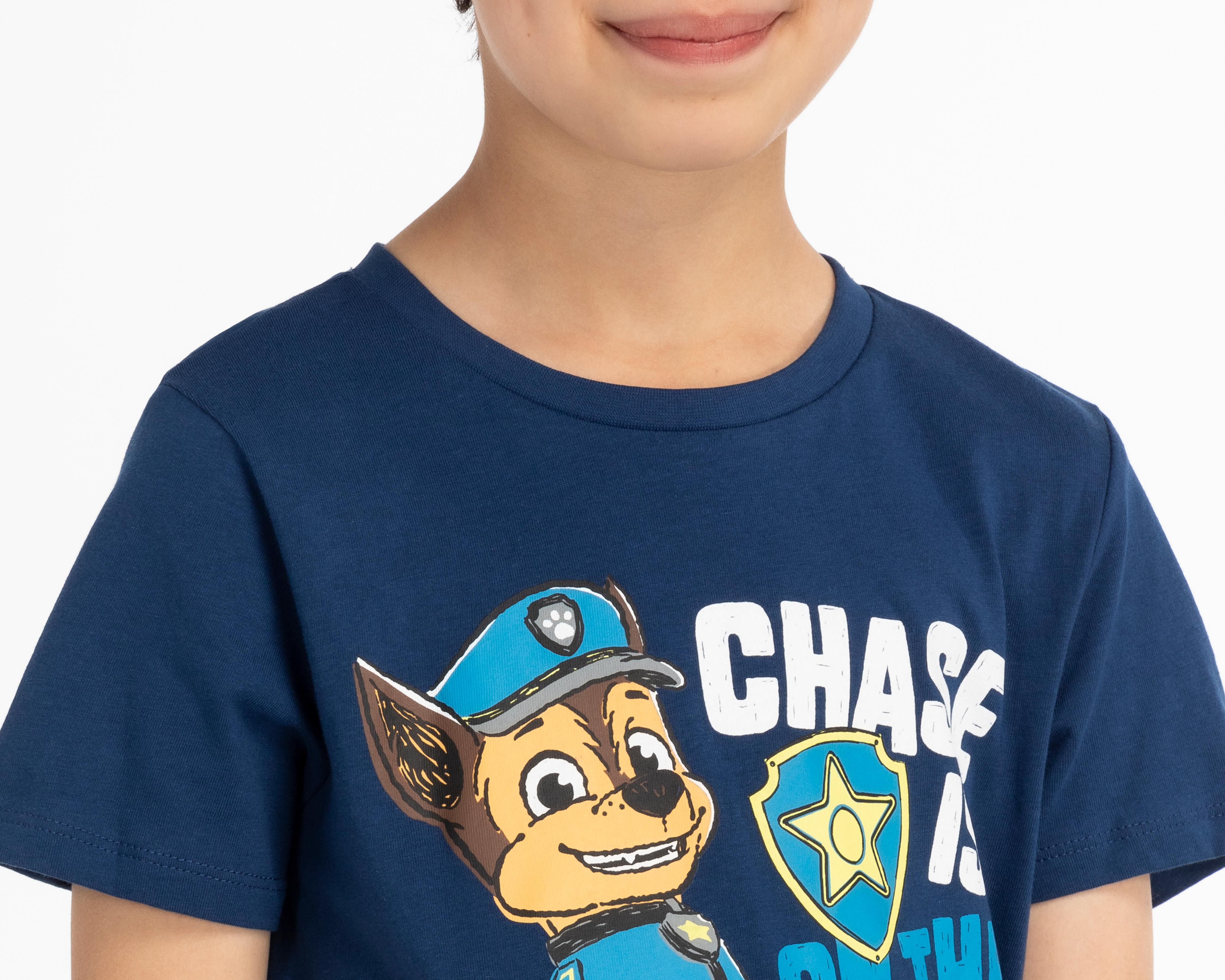 Foto 5 pulgar | Playera Paw Patrol Manga Corta Estampada para Niño