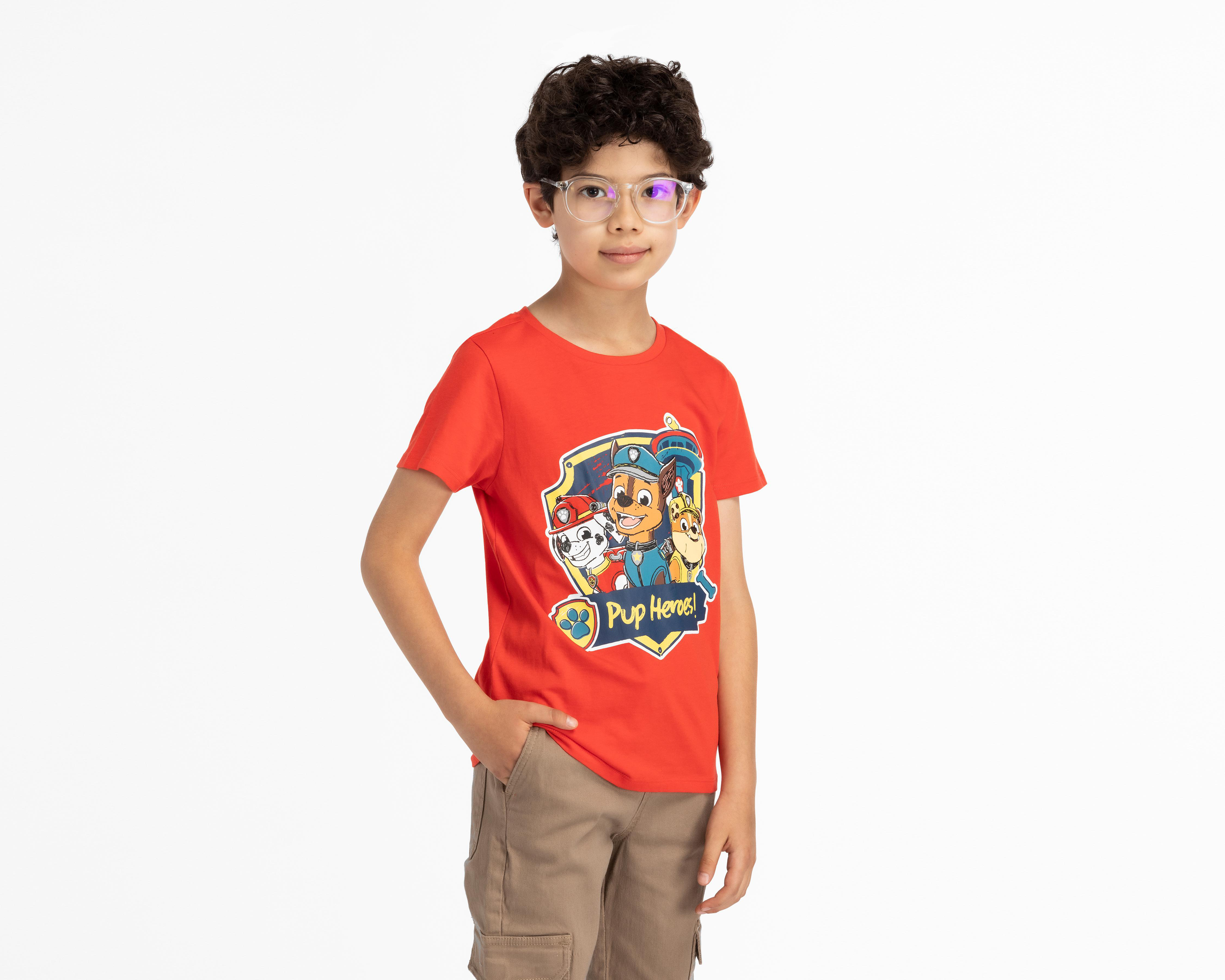 Foto 2 pulgar | Playera Paw Patrol Manga Corta Estampada para Niño