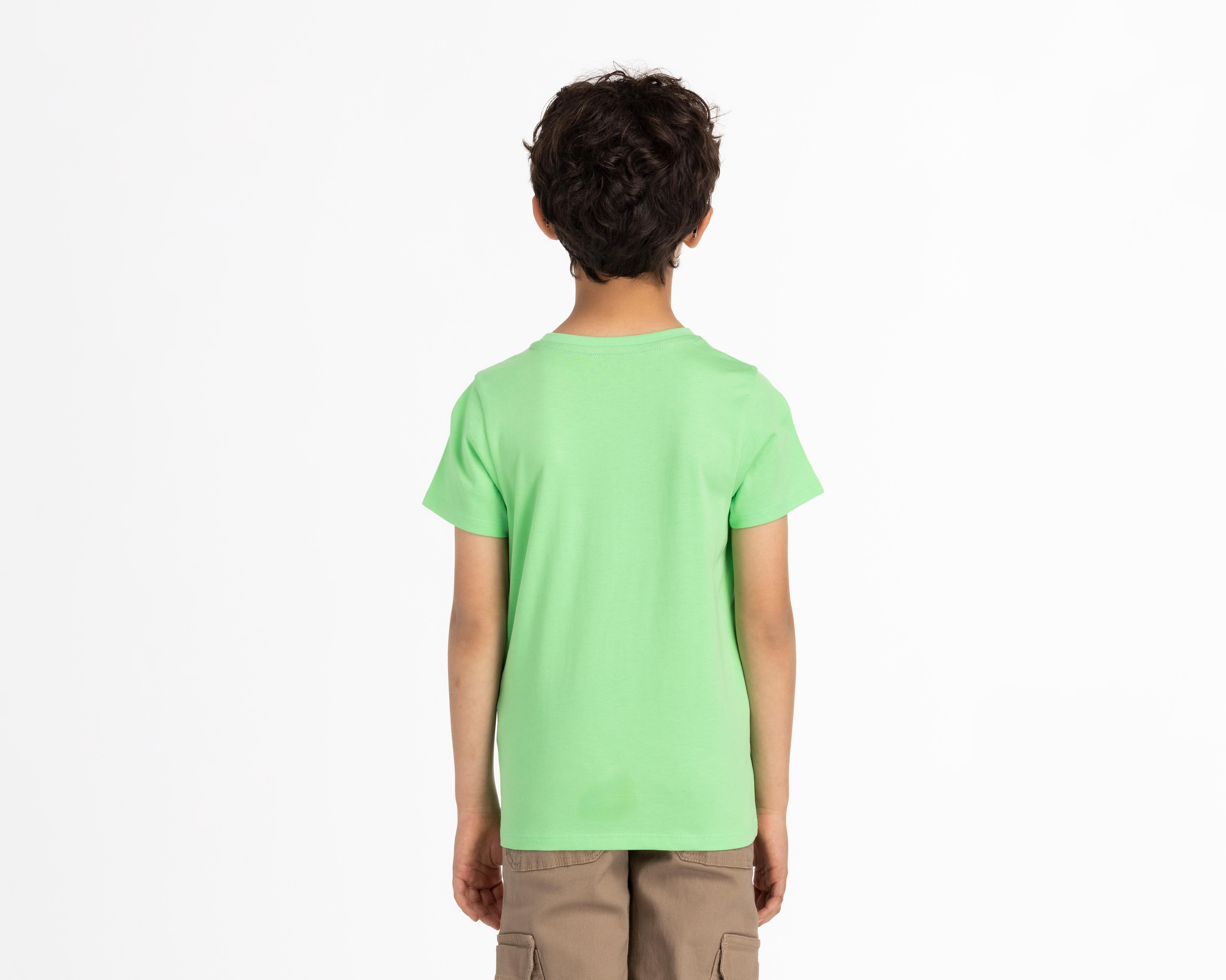 Foto 3 pulgar | Playera Refill Manga Corta Estampada para Niño