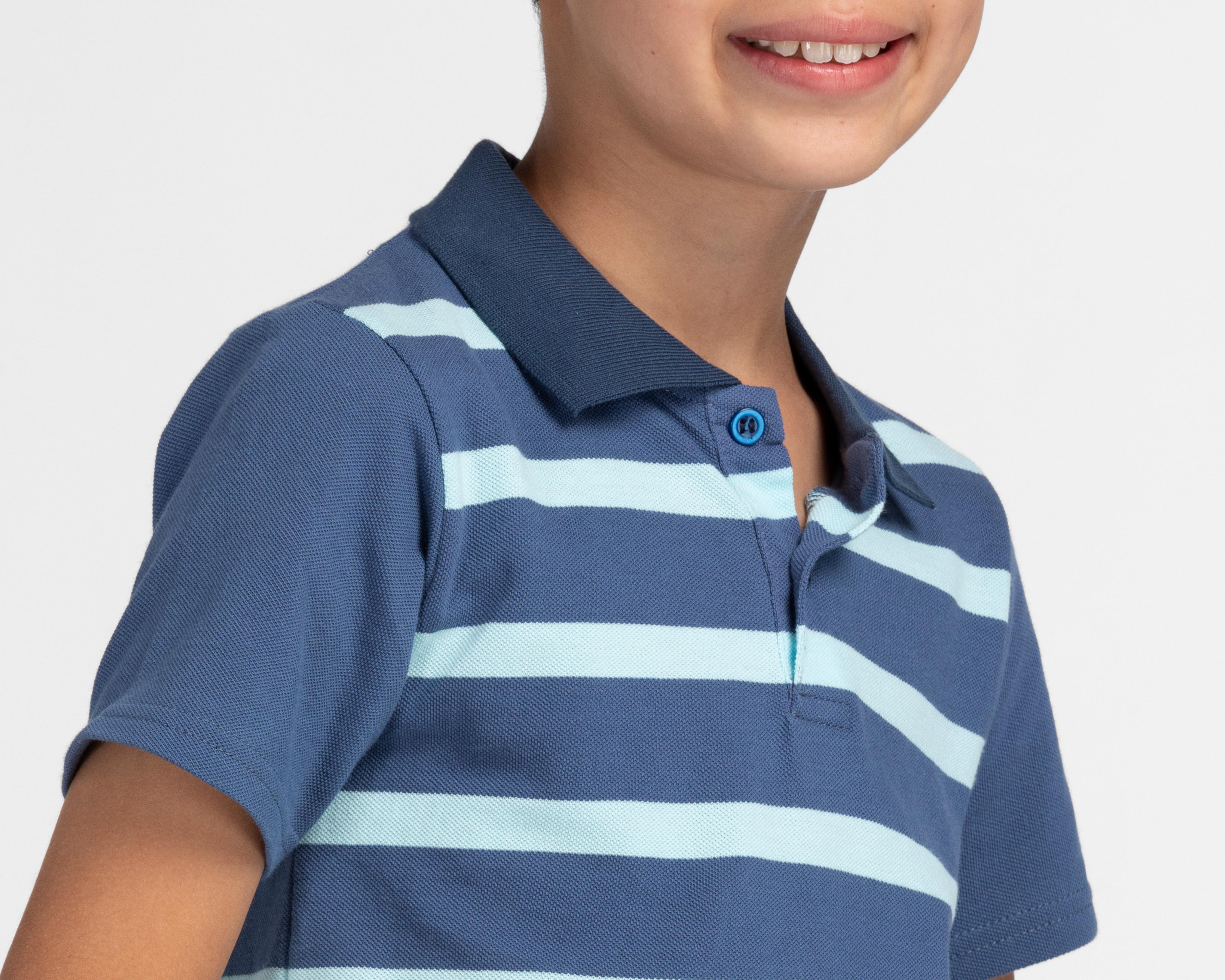 Foto 5 pulgar | Playera Refill Manga Corta a Rayas para Niño
