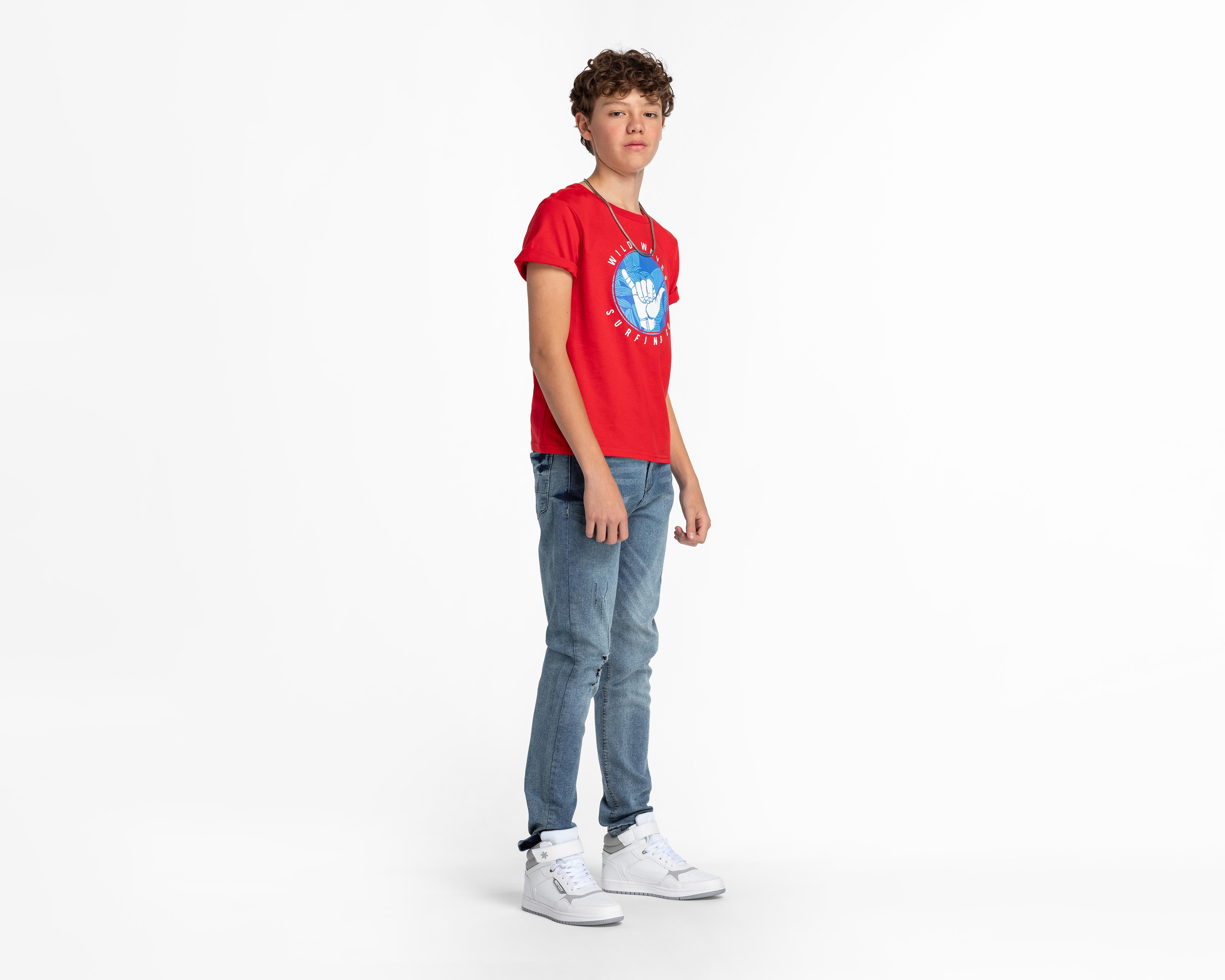 Foto 4 pulgar | Playera Neo*City Manga Corta Estampada Juvenil