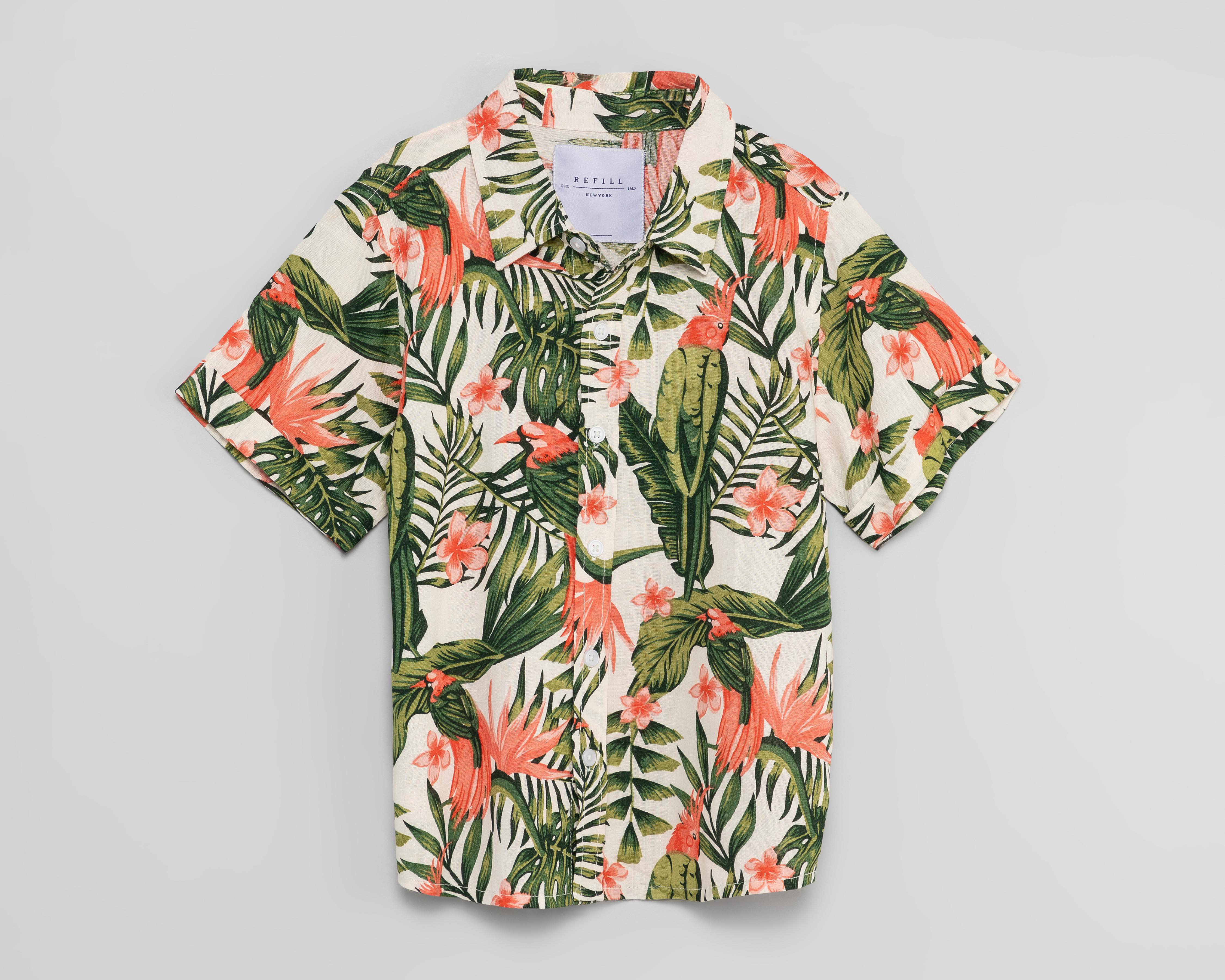 Camisa Refill Manga Corta Estampada para Niño