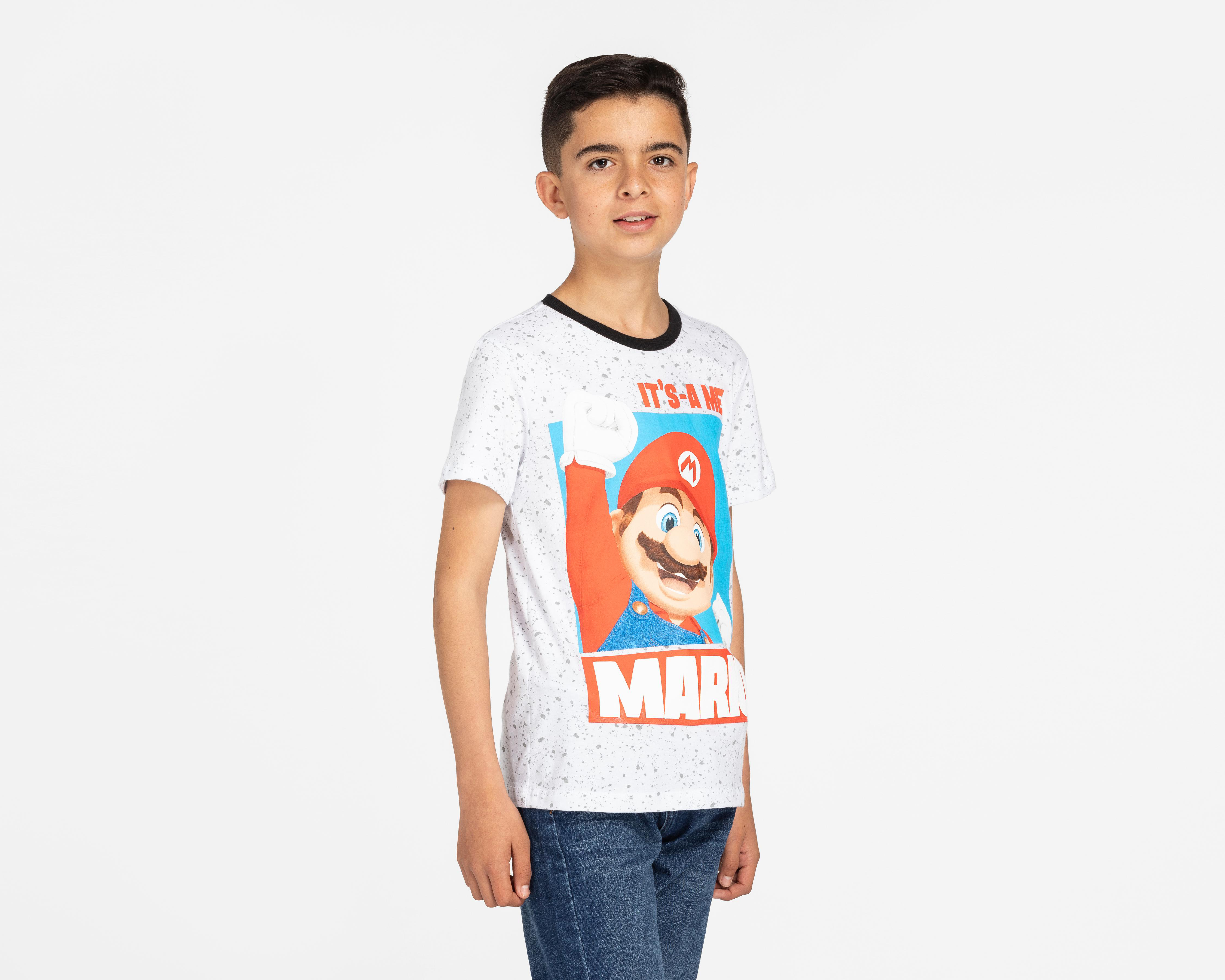 Playera Mario Bros. Estampada Juvenil