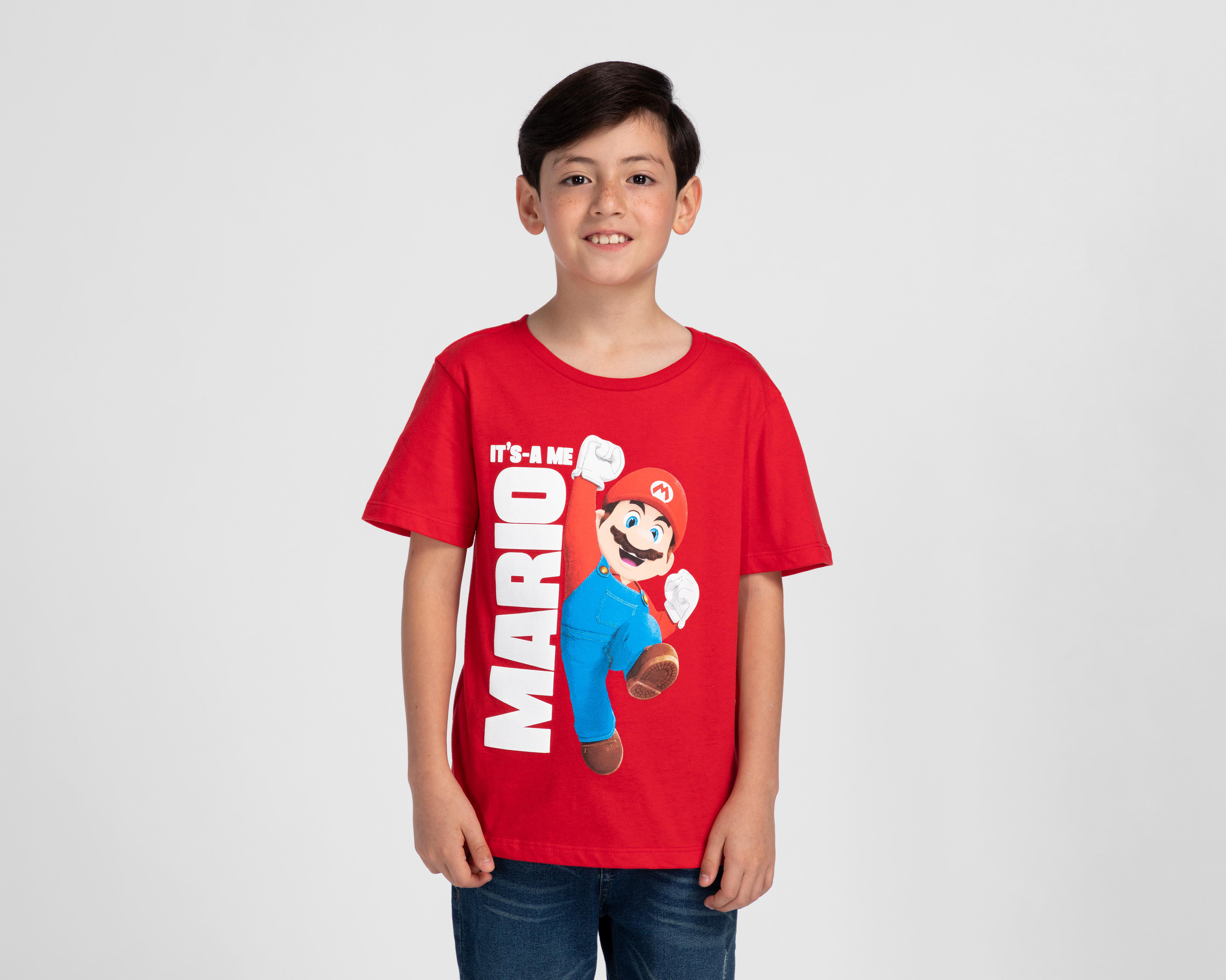 Foto 3 pulgar | Playera Mario Bros para Niño 2 Piezas