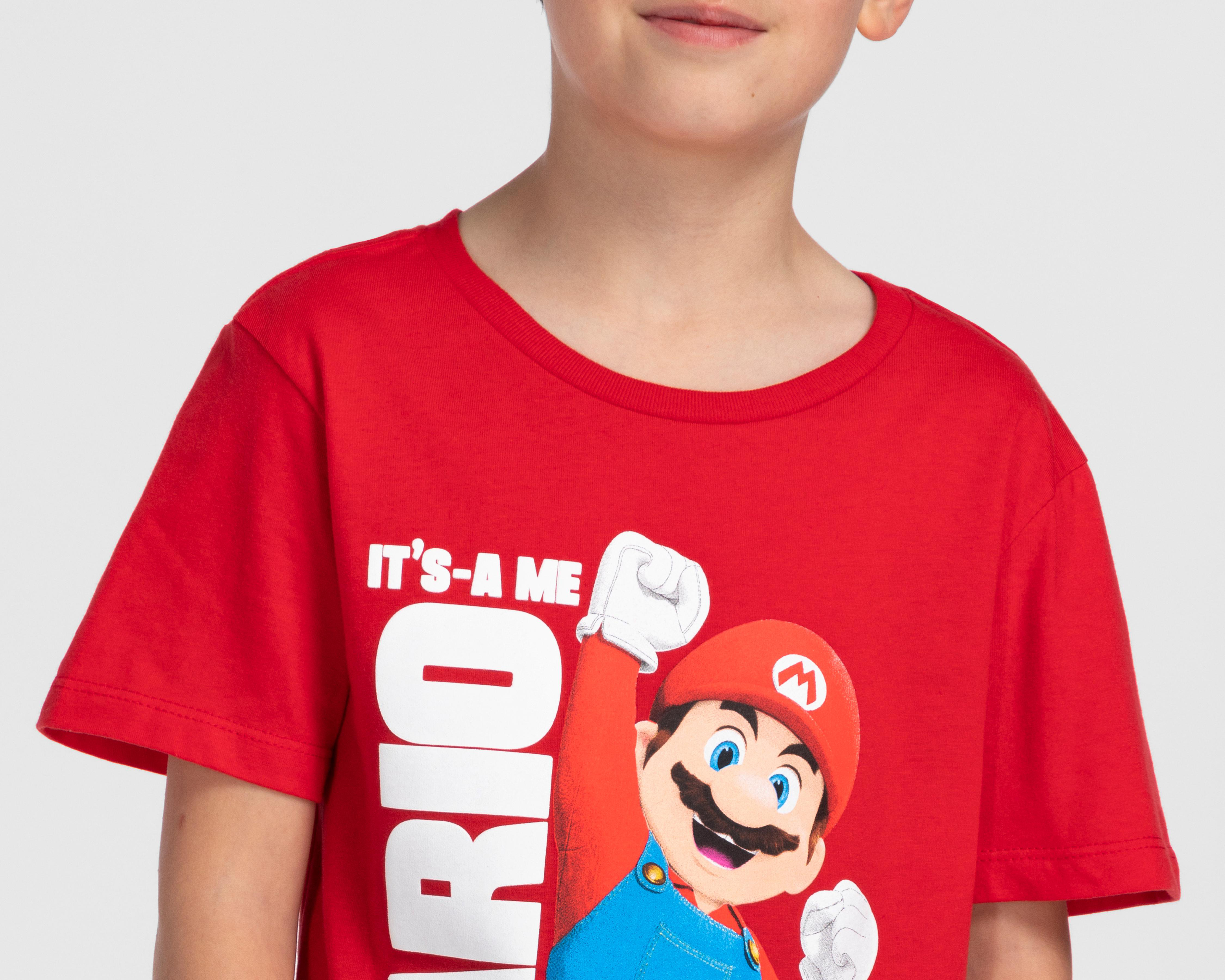 Foto 6 pulgar | Playera Mario Bros para Niño 2 Piezas