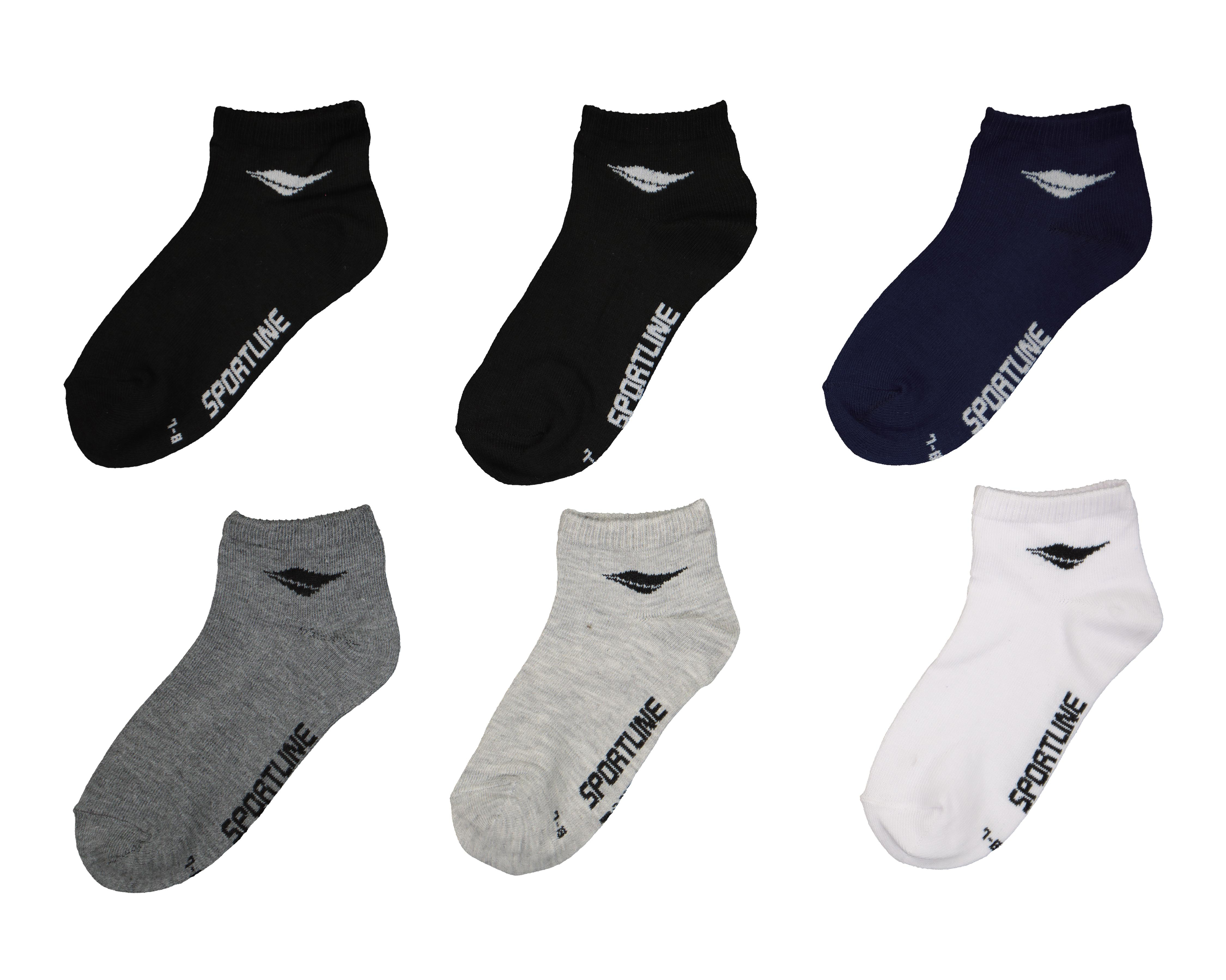 Calcetas Deportivas Tines Sportline para Niño 6 pares $90