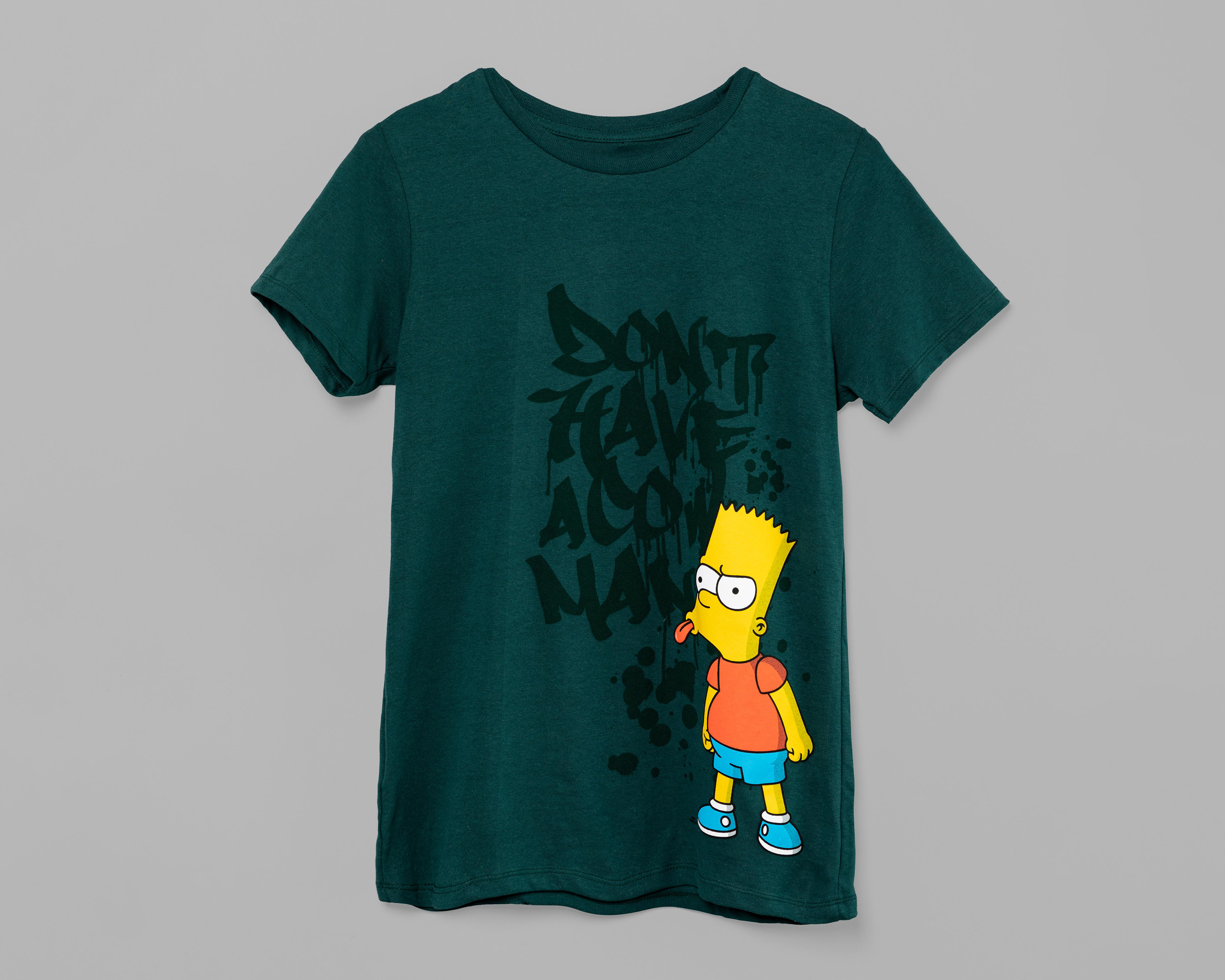 Foto 5 pulgar | Playera The Simpsons Estampada Juvenil