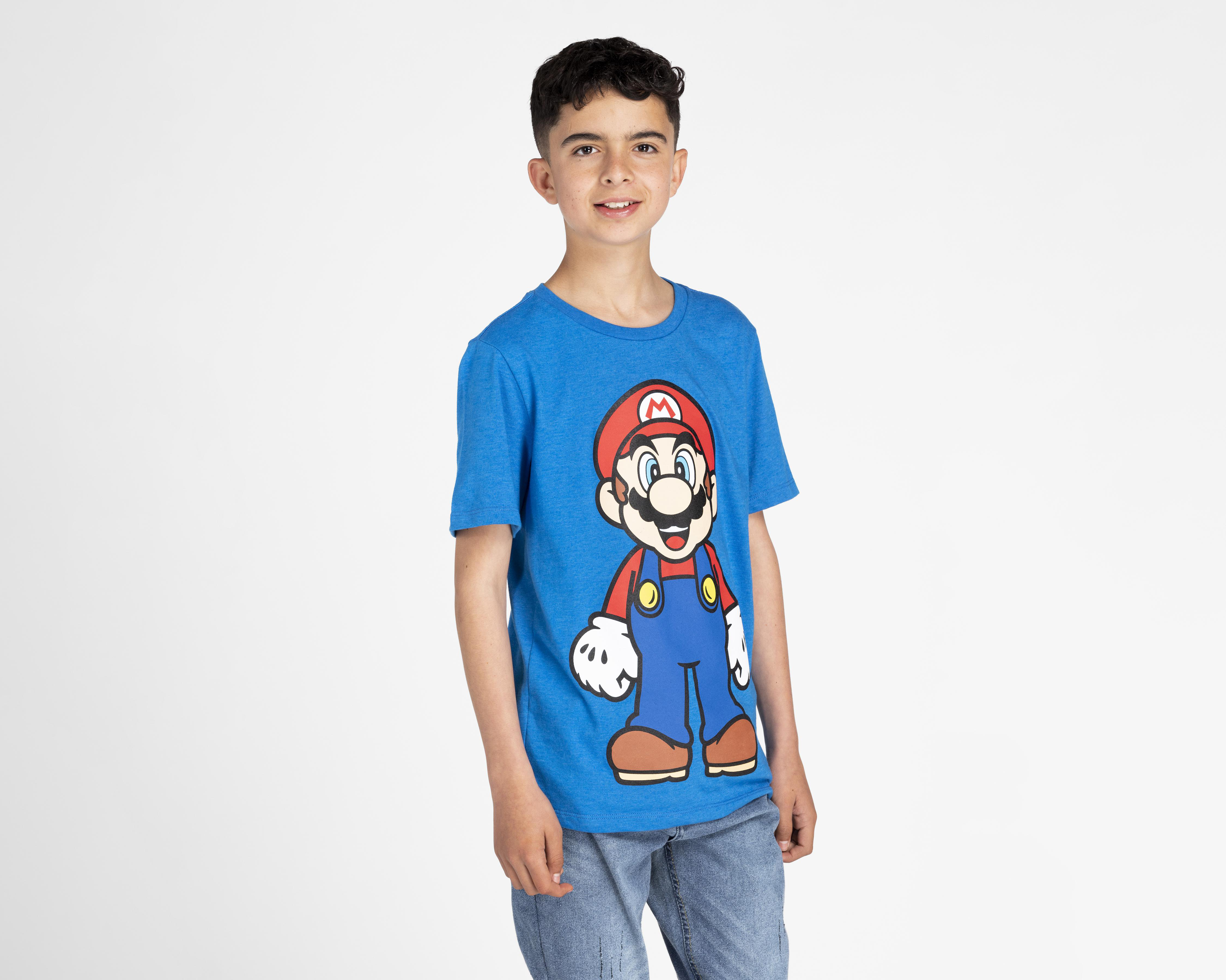 Foto 2 pulgar | Playera Mario Bros Estampada Juvenil