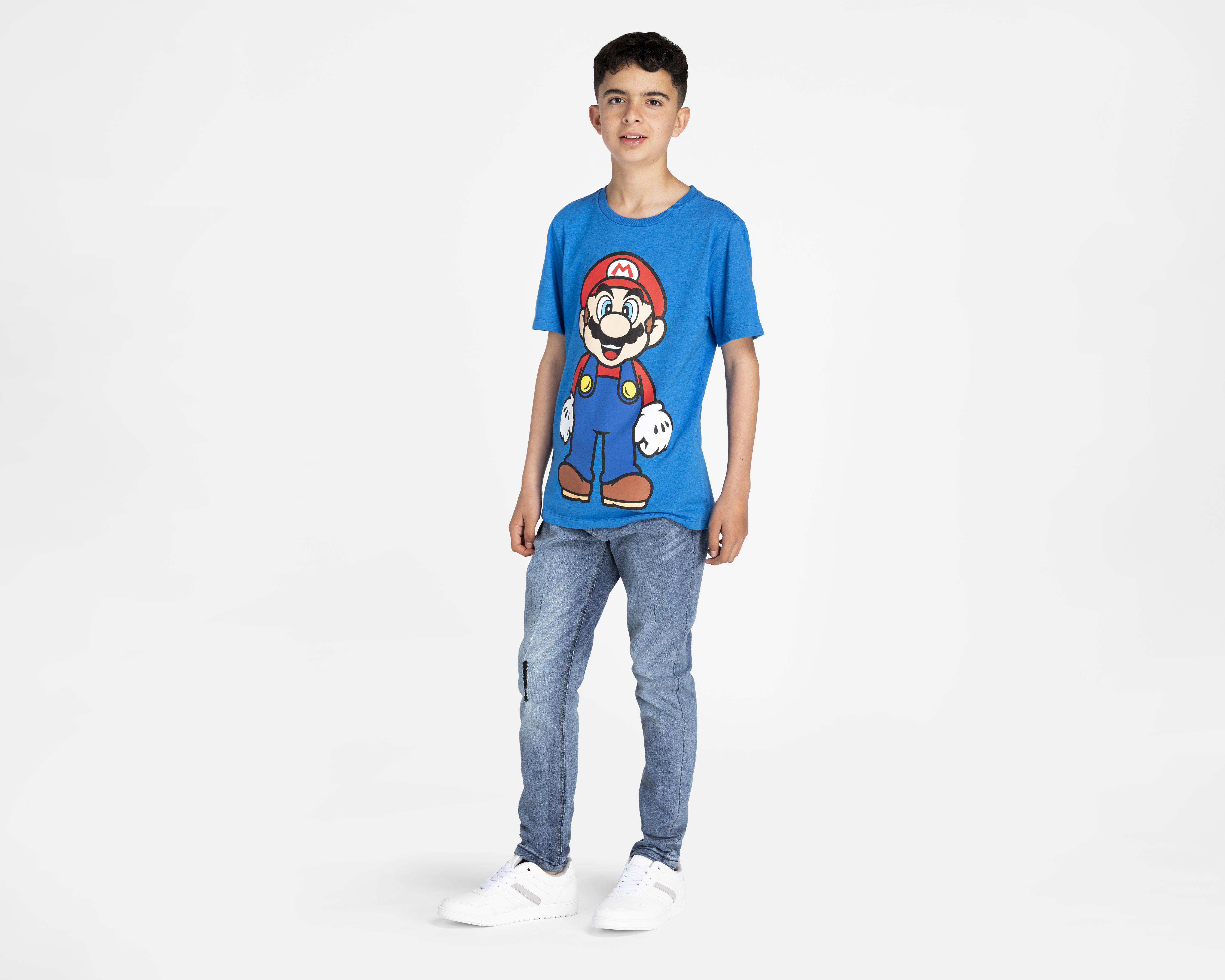 Foto 4 pulgar | Playera Mario Bros Estampada Juvenil