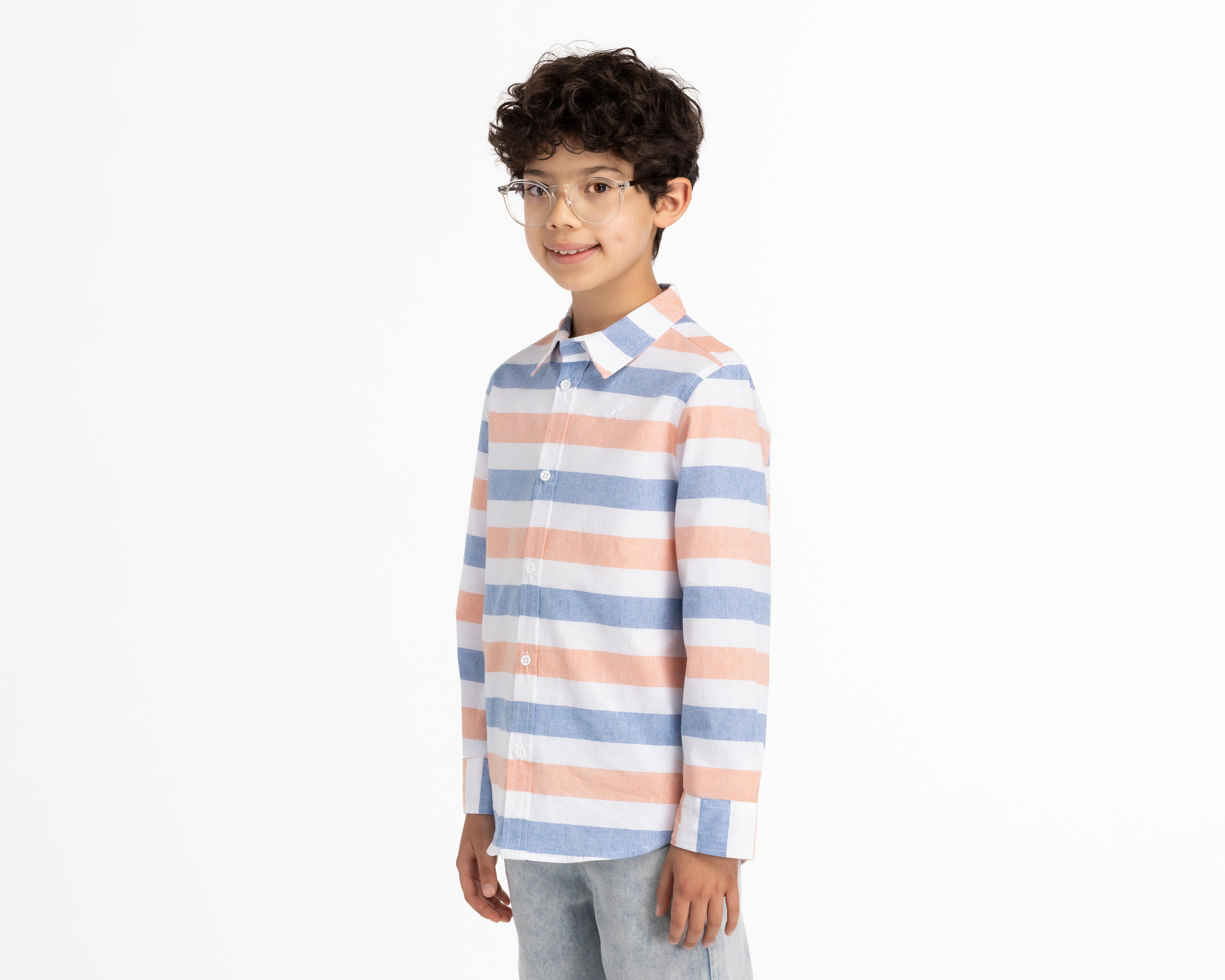 Camisa Refill Manga Larga de Rayas para Niño