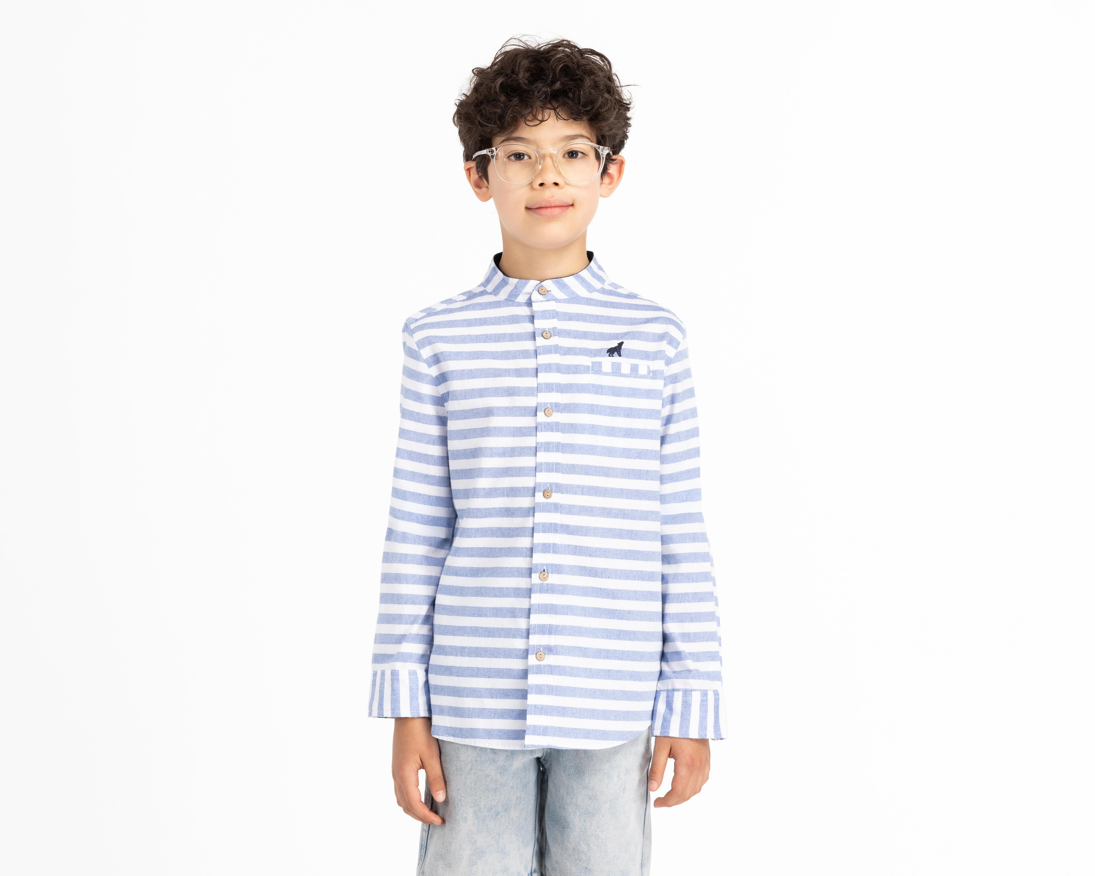 Camisa Refill Manga Larga de Rayas para Niño