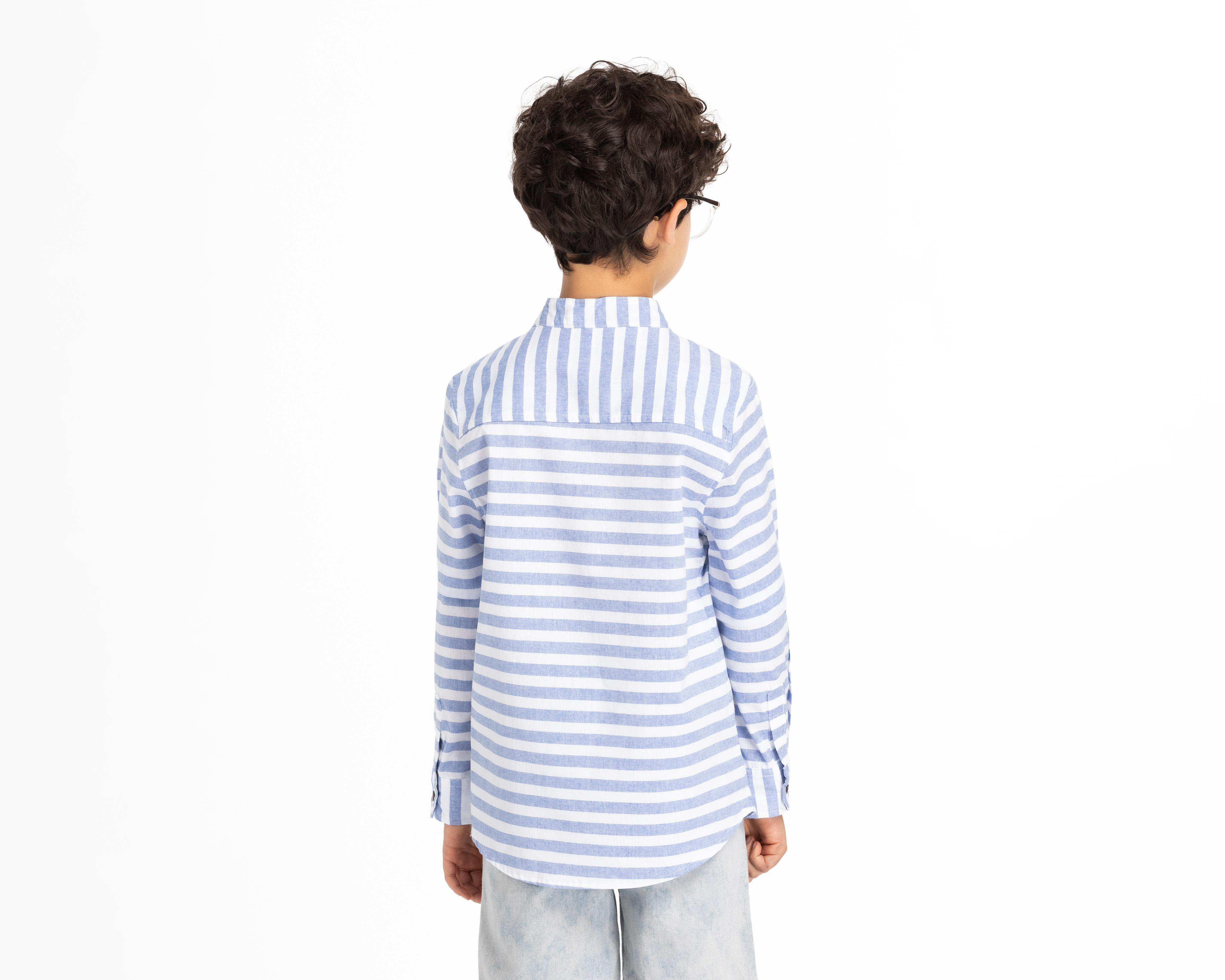 Foto 2 | Camisa Refill Manga Larga de Rayas para Niño