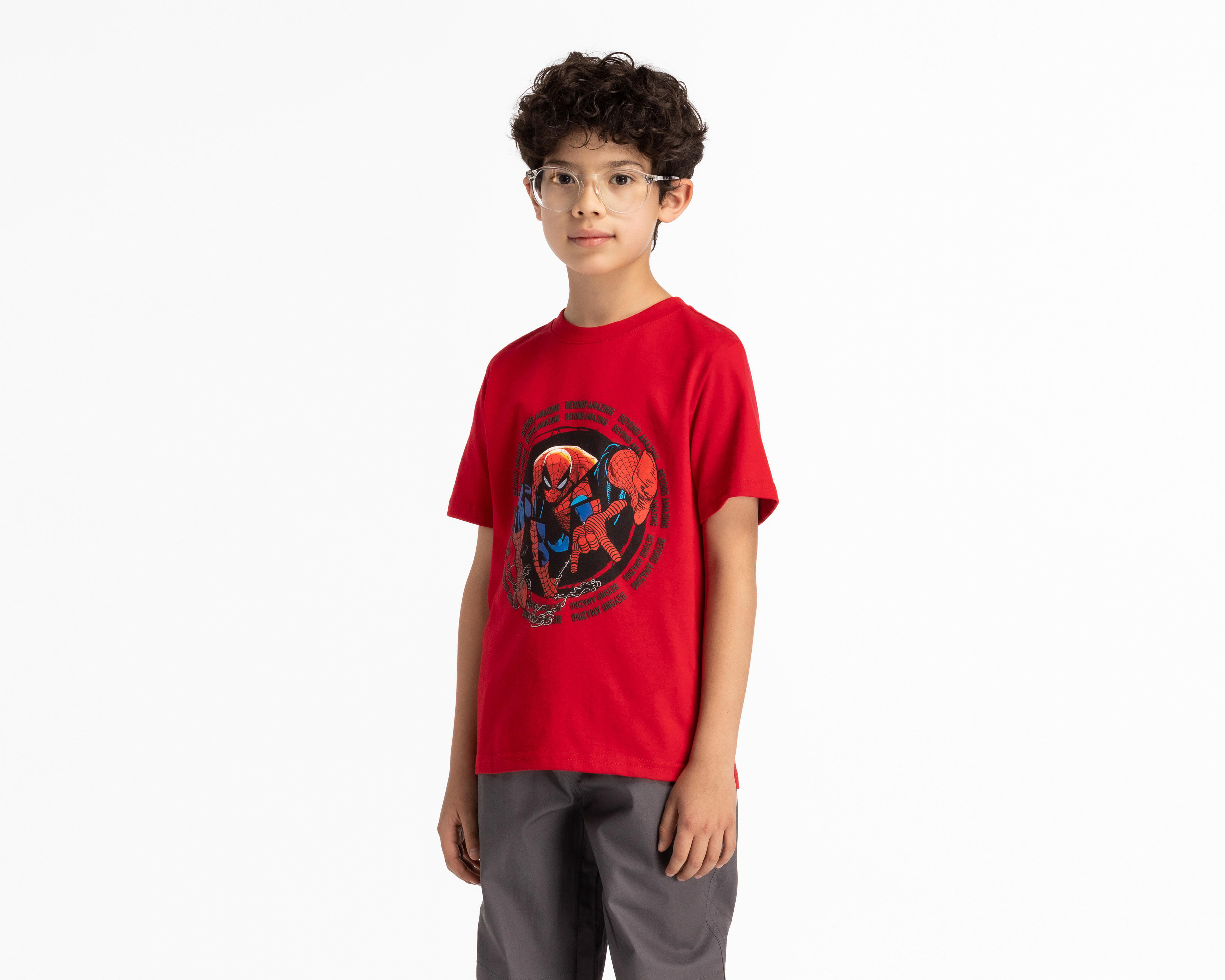 Foto 2 pulgar | Playera Marvel Spider-Man Manga Corta para Niño