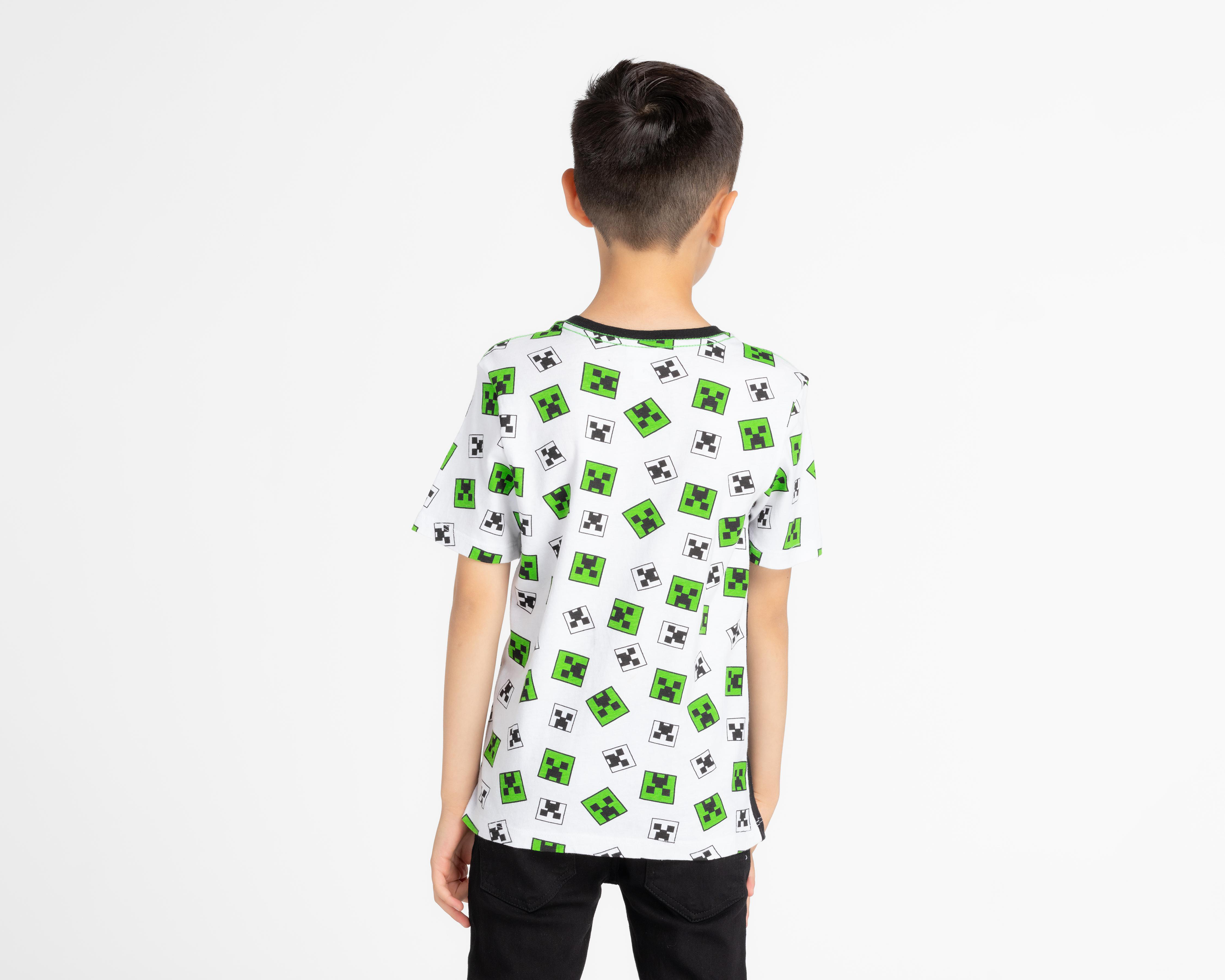 Foto 2 | Playera Minecraft Manga Corta Estampada para Niño