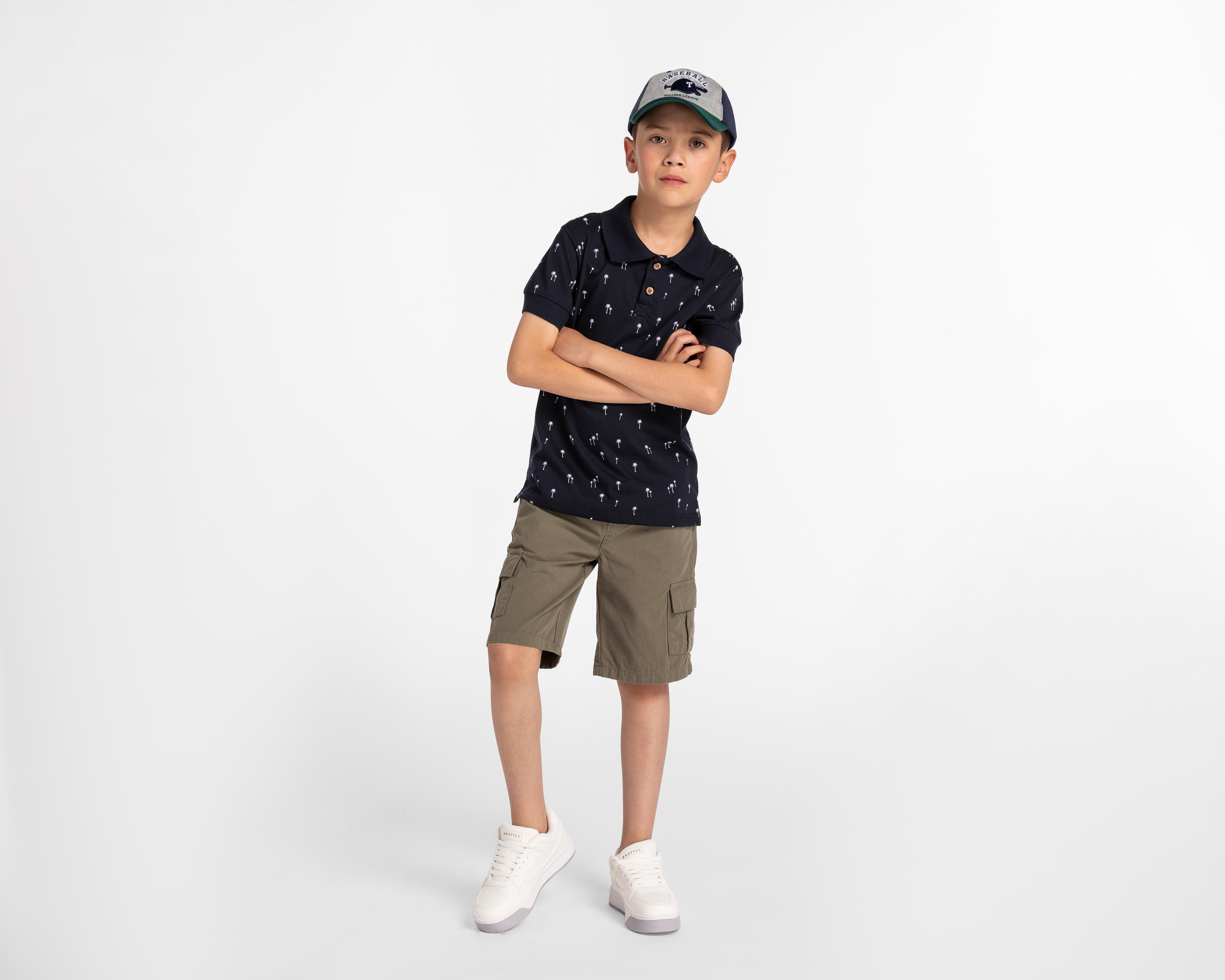 Foto 4 pulgar | Playera Refill Manga Corta Estampada para Niño