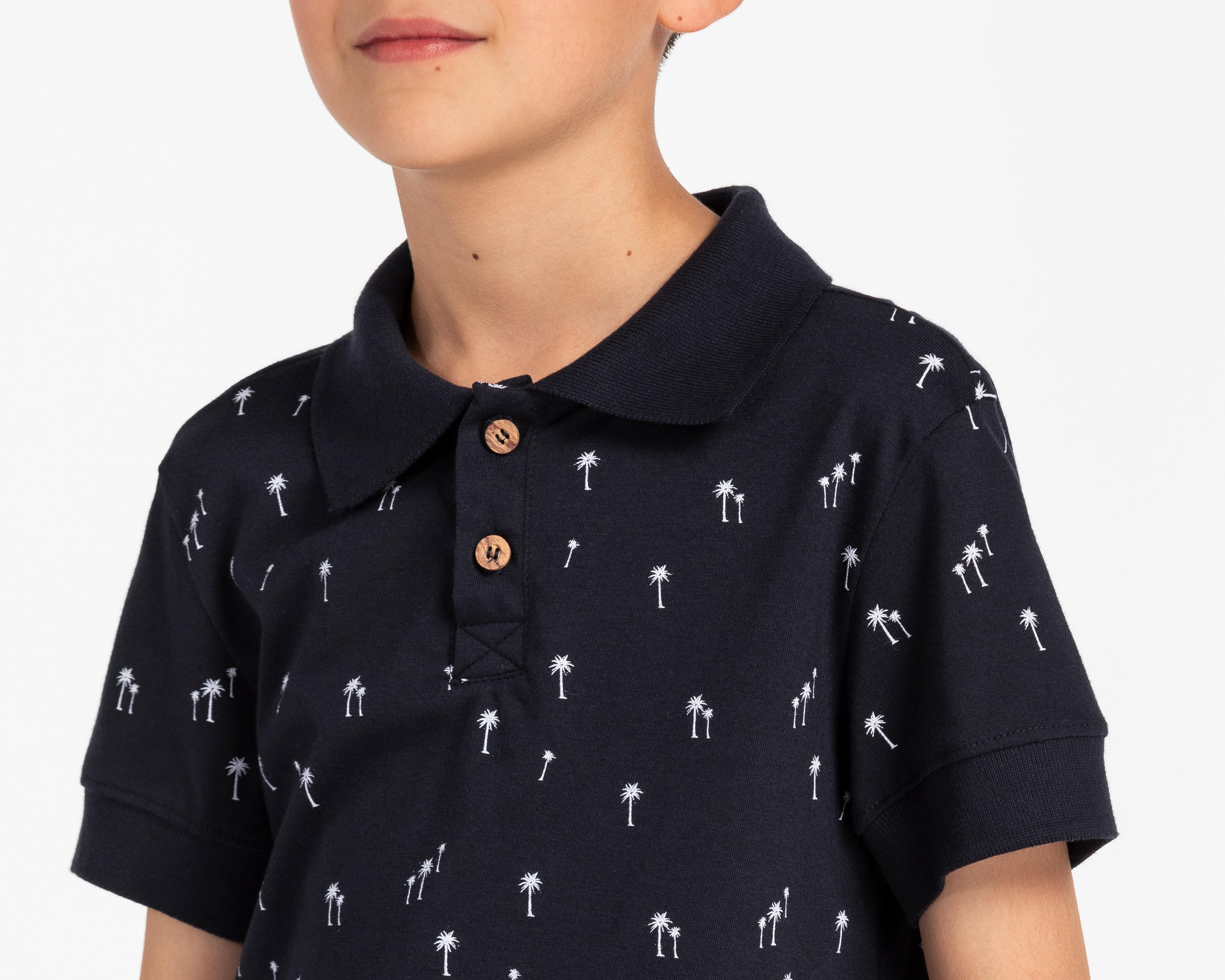 Foto 5 pulgar | Playera Refill Manga Corta Estampada para Niño