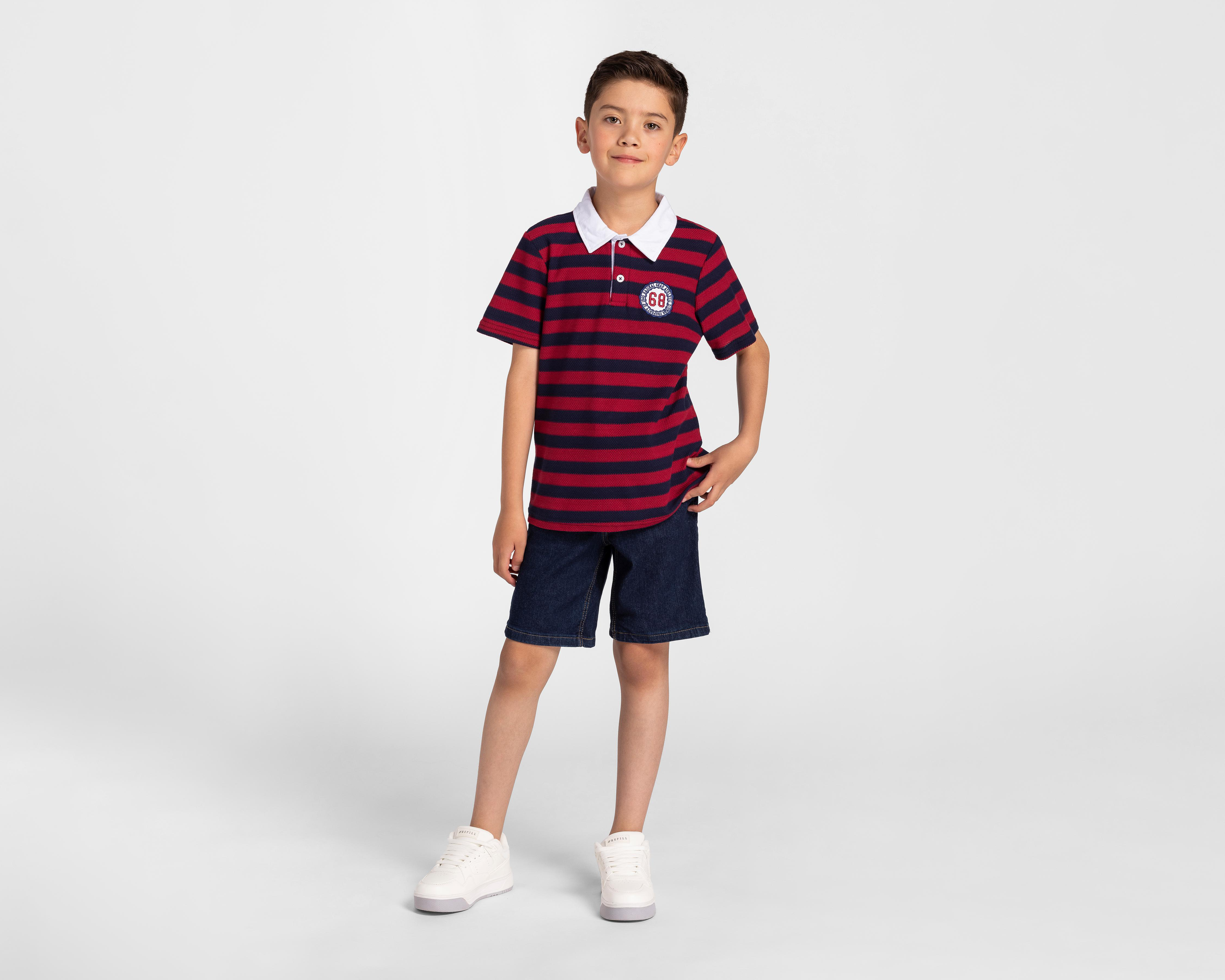Foto 4 pulgar | Playera York Team Polo Club Manga Corta Estampada para Niño