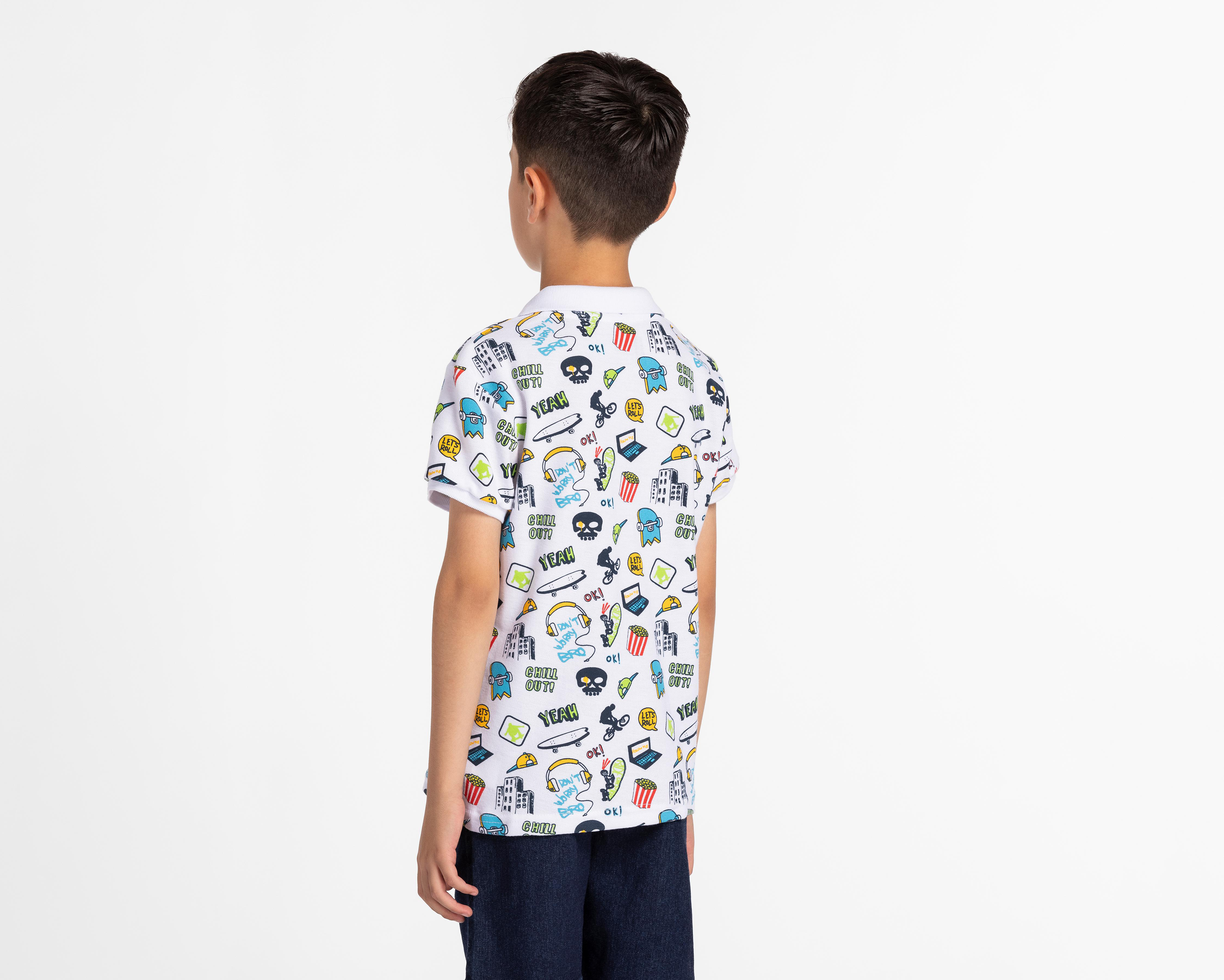 Foto 3 pulgar | Playera Neo*City Manga Corta Estampada para Niño
