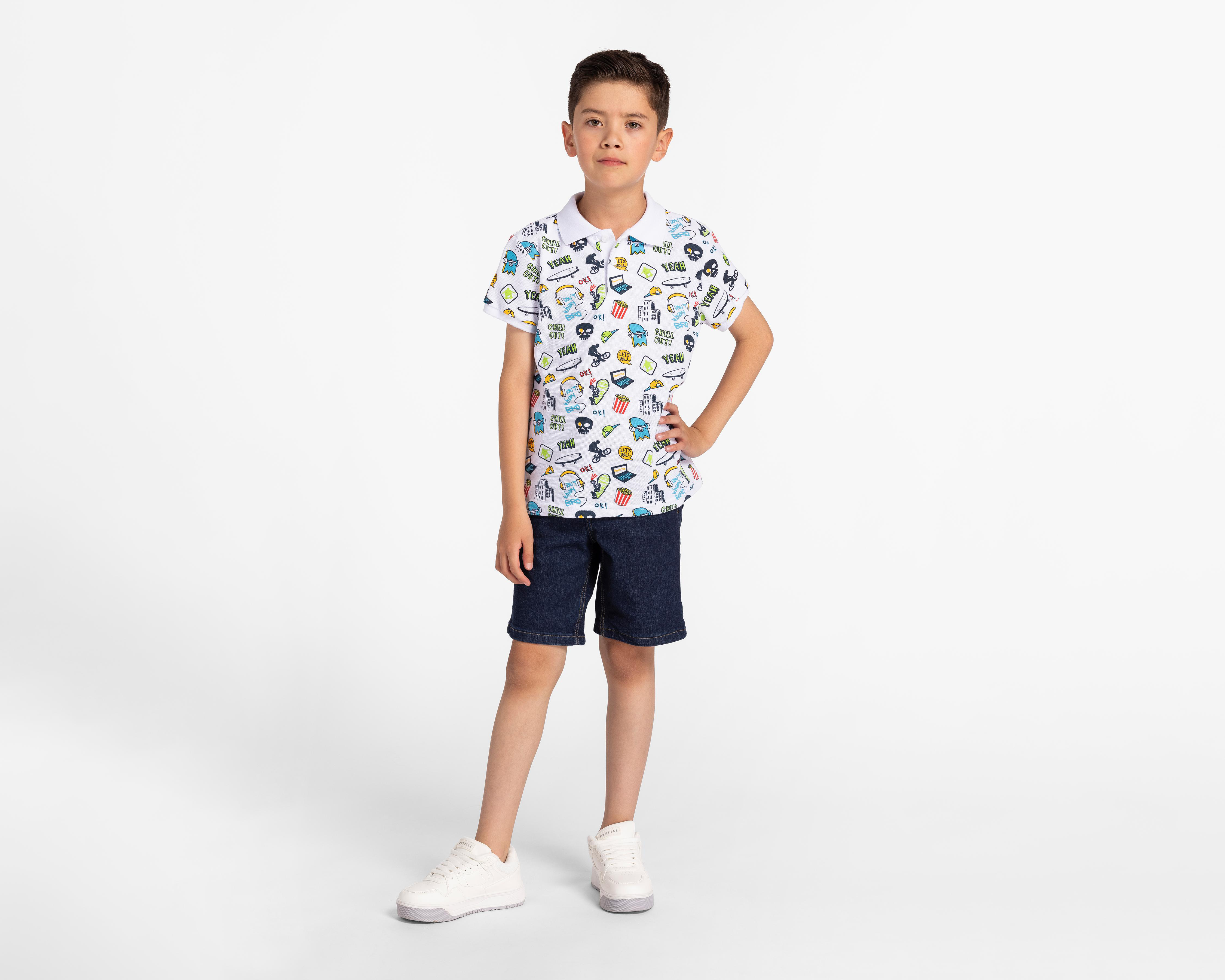 Foto 4 pulgar | Playera Neo*City Manga Corta Estampada para Niño