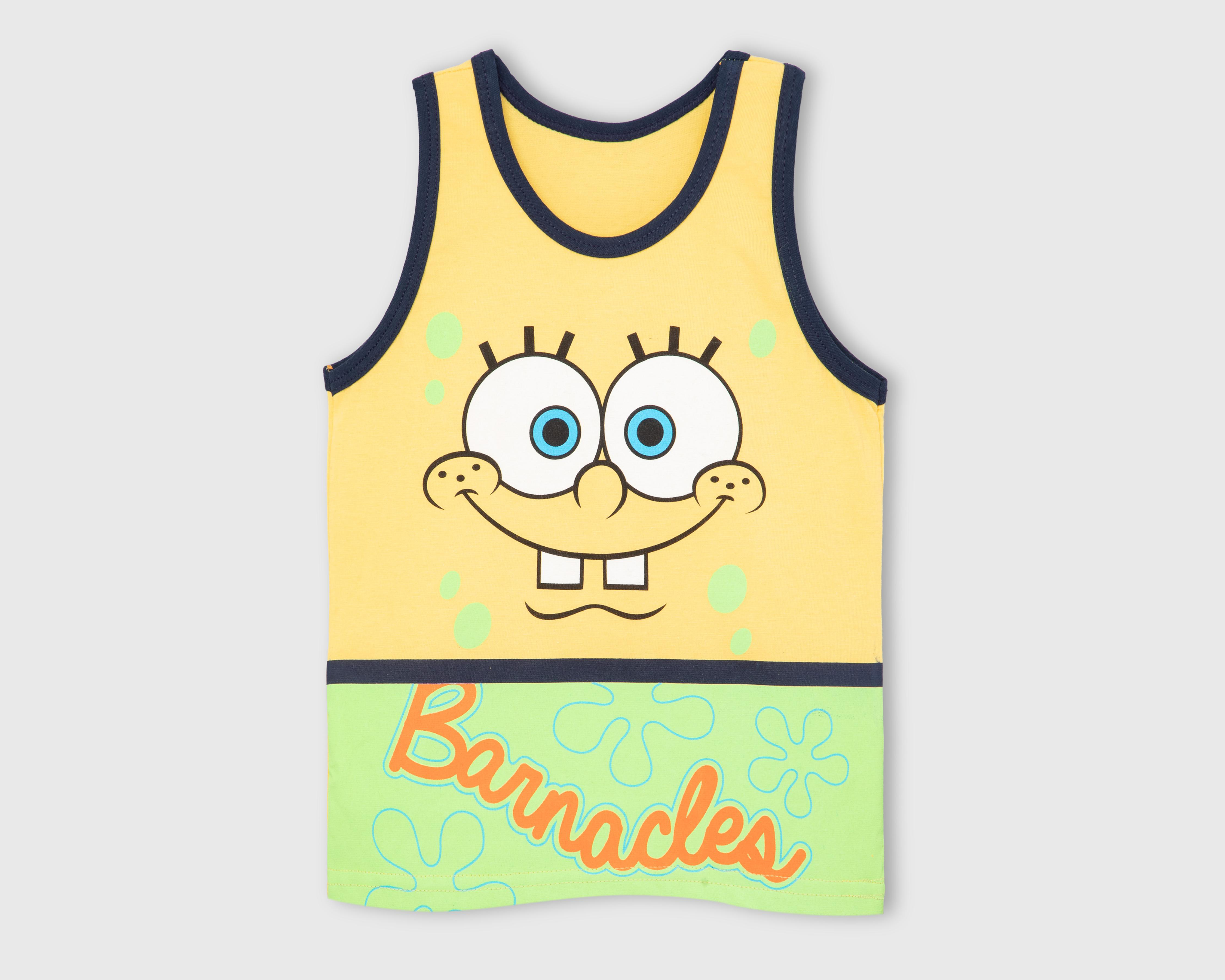 Foto 2 pulgar | Camiseta Interior Bob Esponja para Niño
