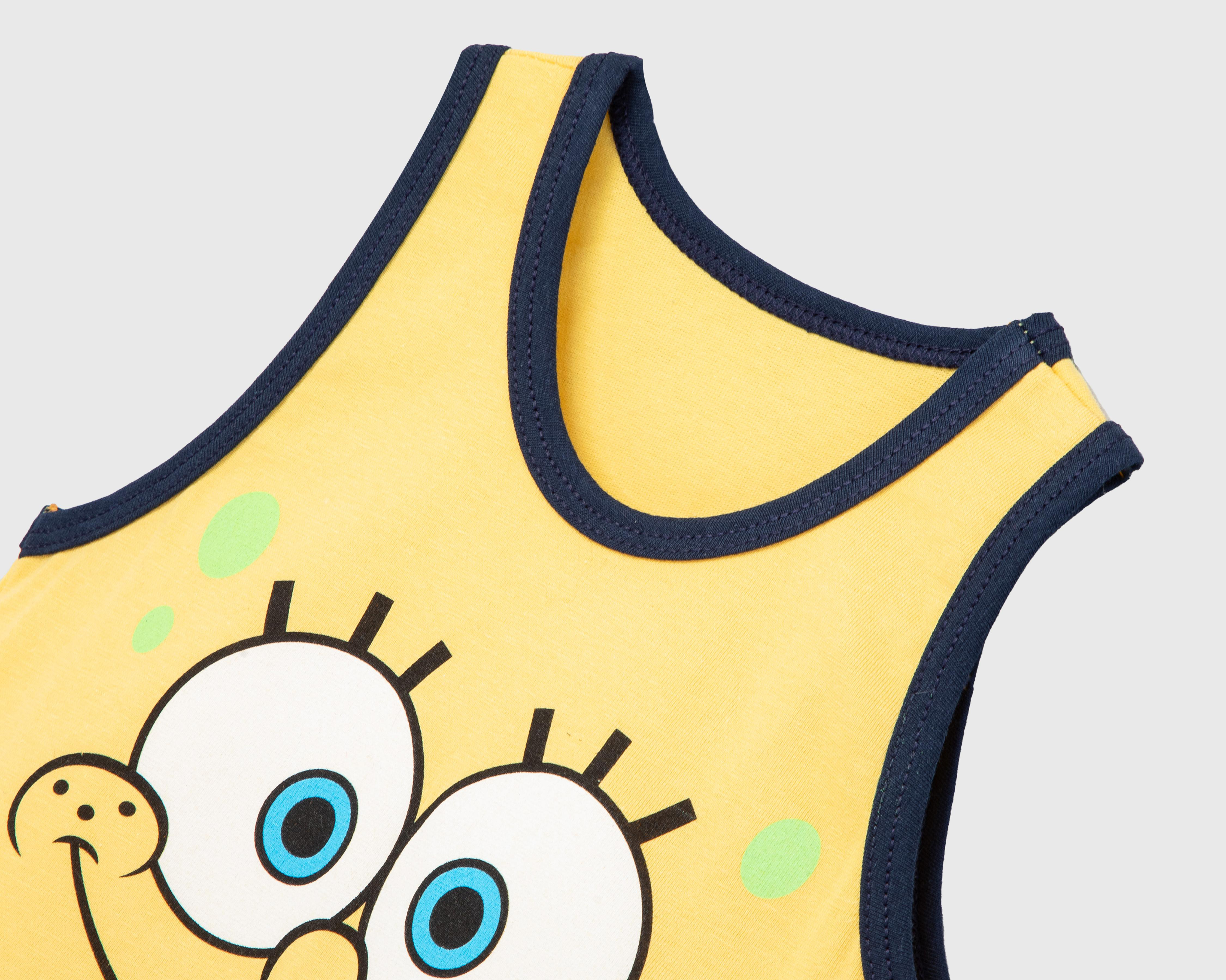 Foto 4 pulgar | Camiseta Interior Bob Esponja para Niño