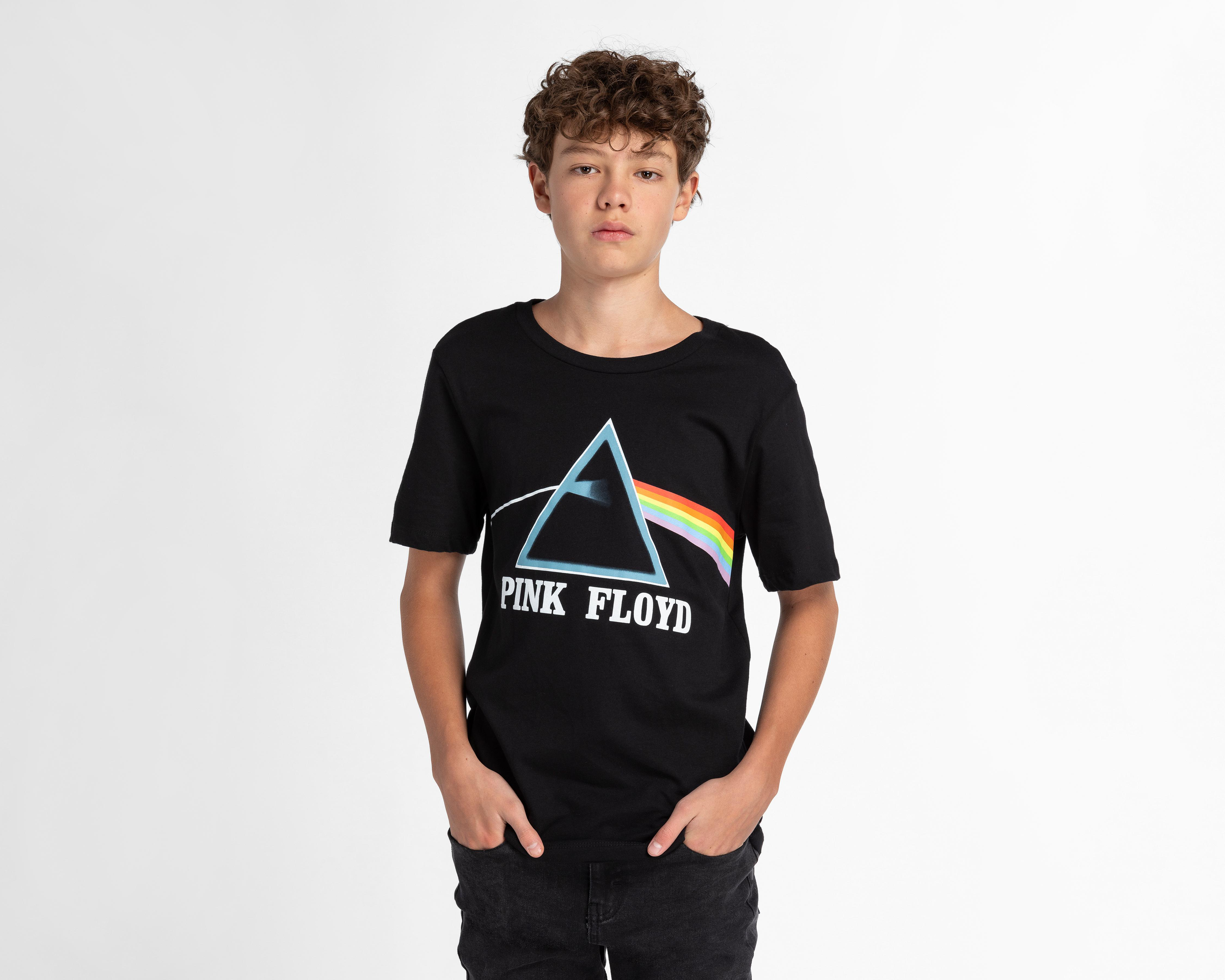 Foto 2 pulgar | Playera Pink Floyd Manga Corta Estampada Juvenil