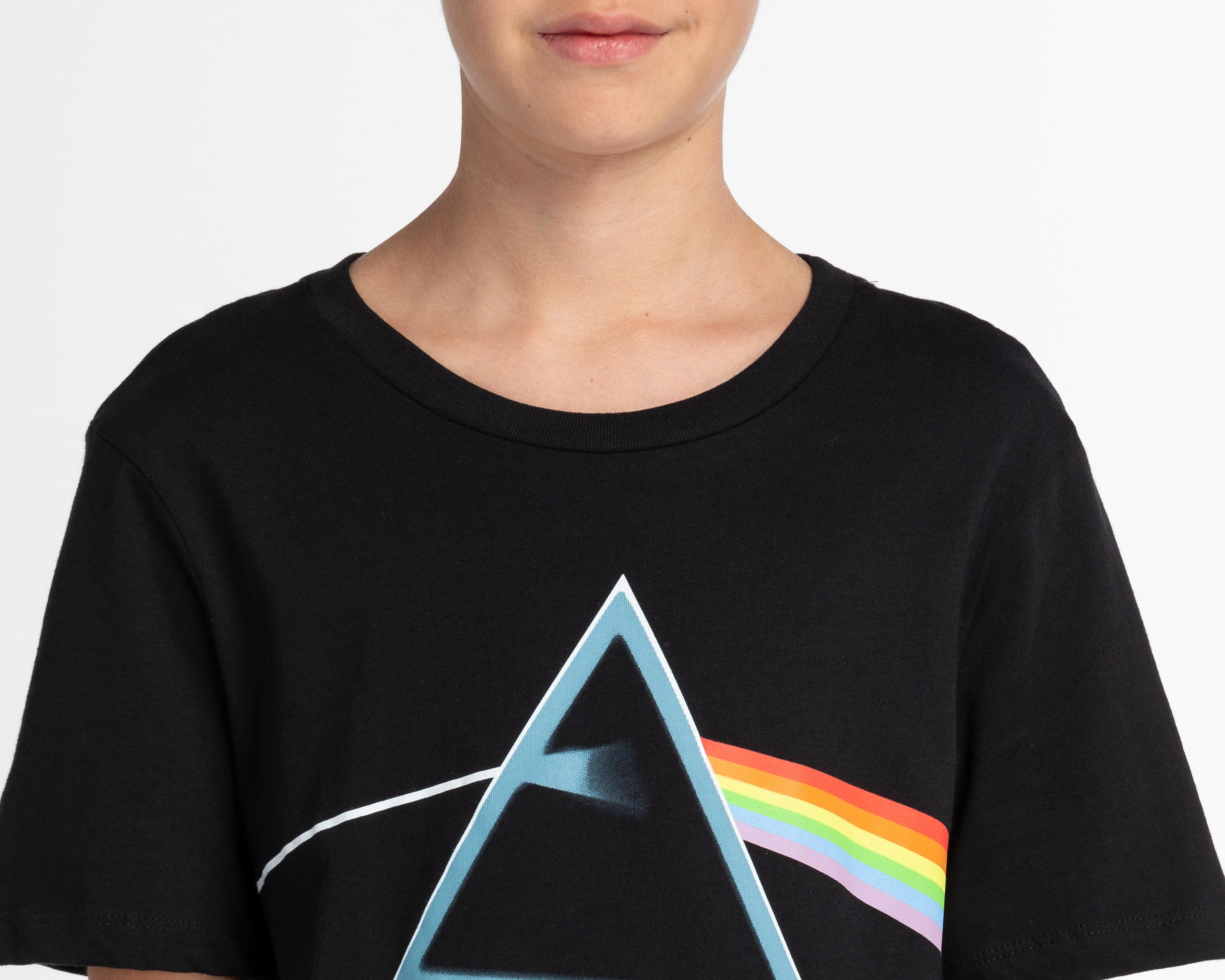 Foto 4 pulgar | Playera Pink Floyd Manga Corta Estampada Juvenil