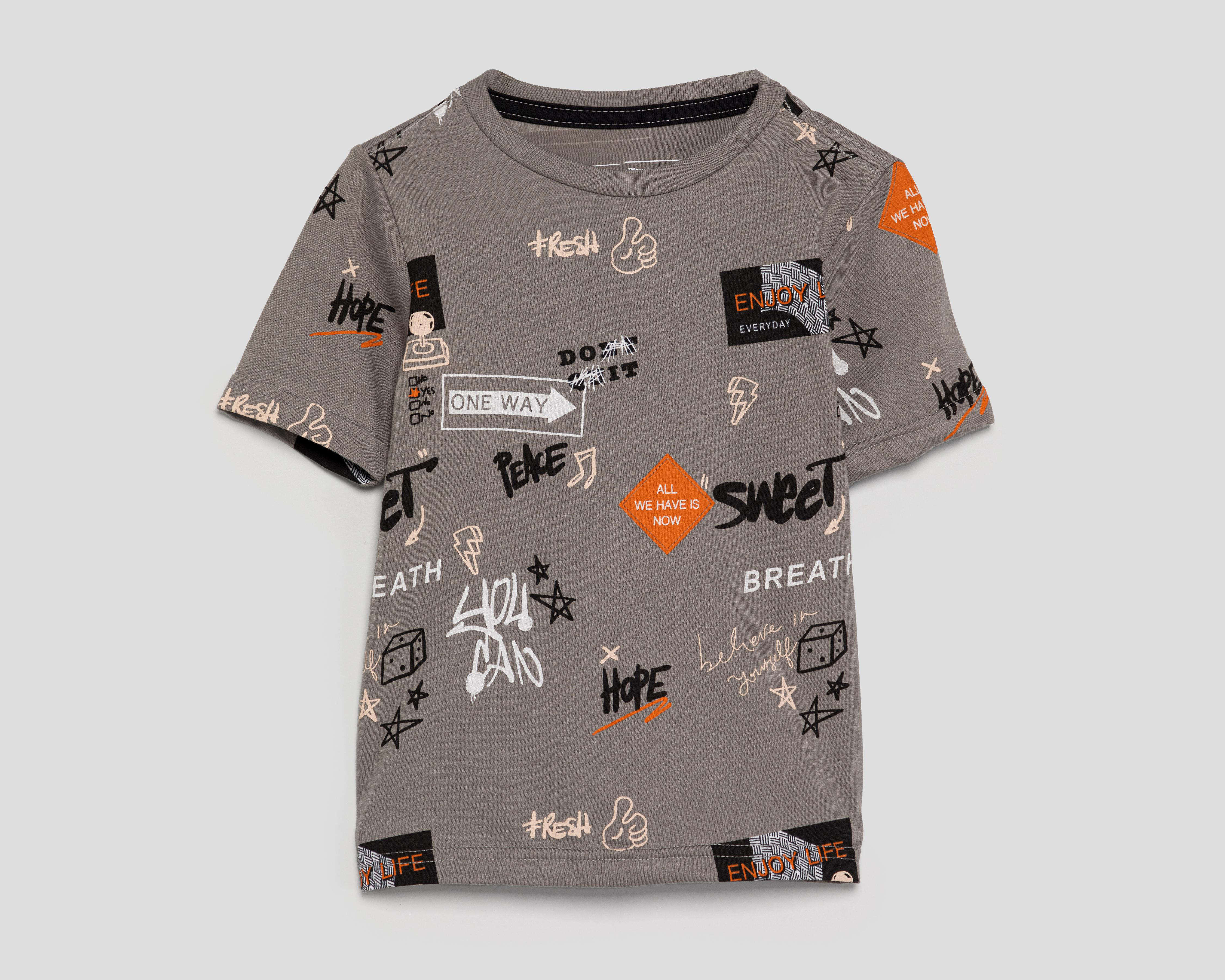 Playera Neo*City Manga Corta Estampada para Niño