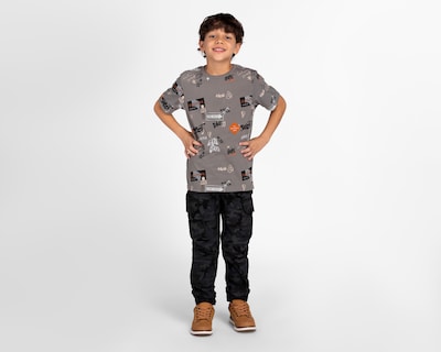 Foto 2 | Playera Neo*City Manga Corta Estampada para Niño
