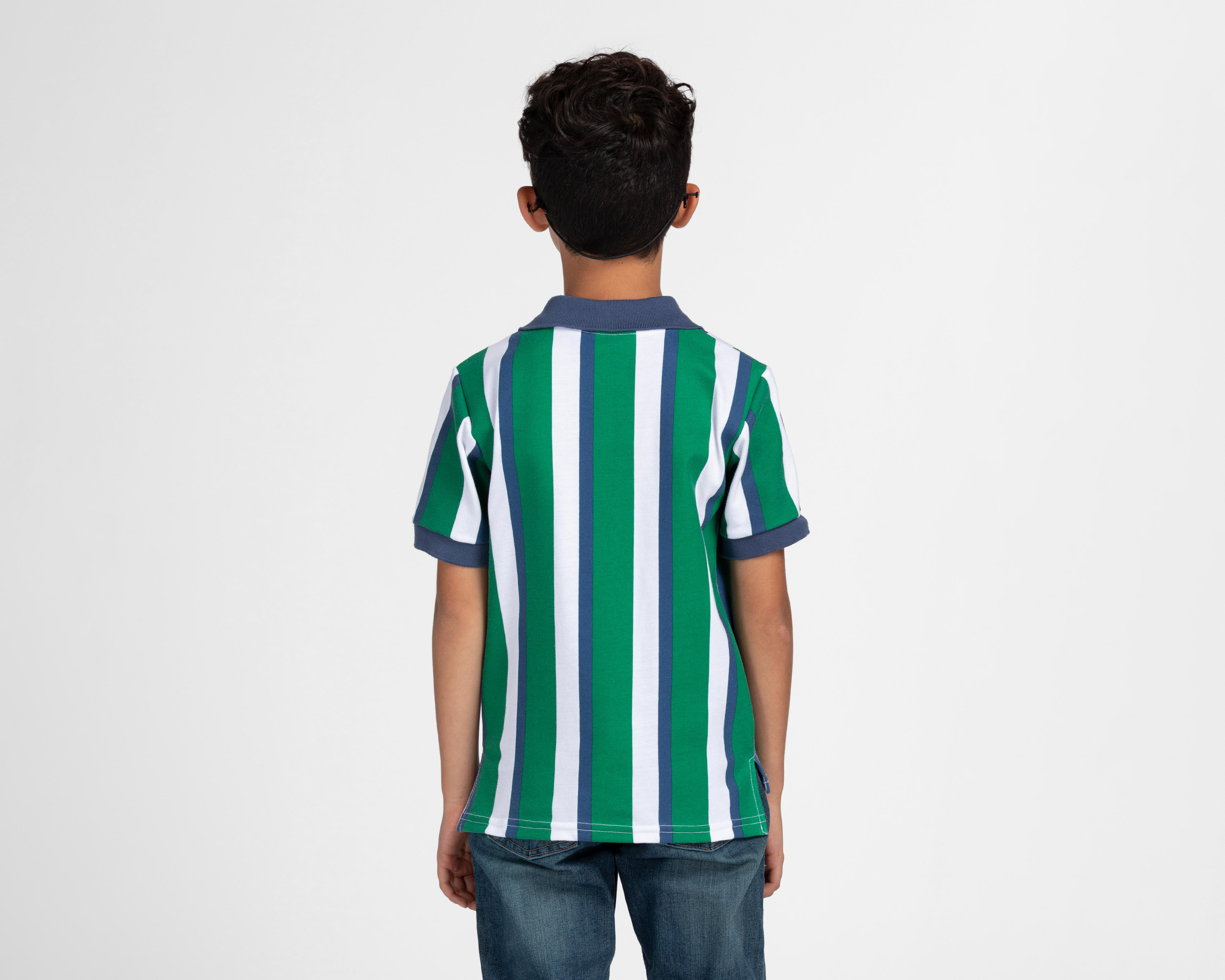 Foto 4 pulgar | Playera York Team Polo Club Manga Corta a Rayas para Niño