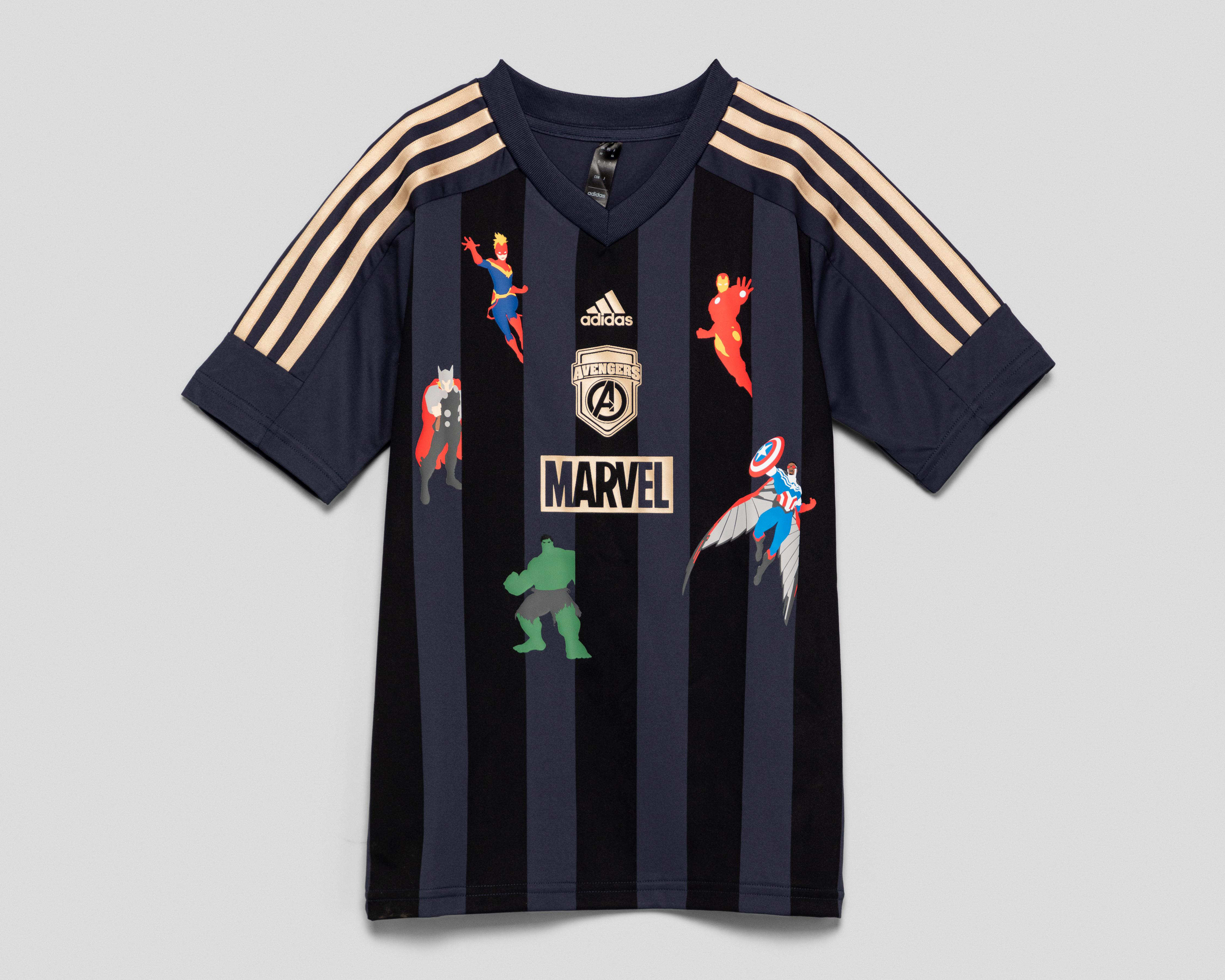 Foto 3 | Playera y Short Adidas Marvel Avengers Deportivo para Niño