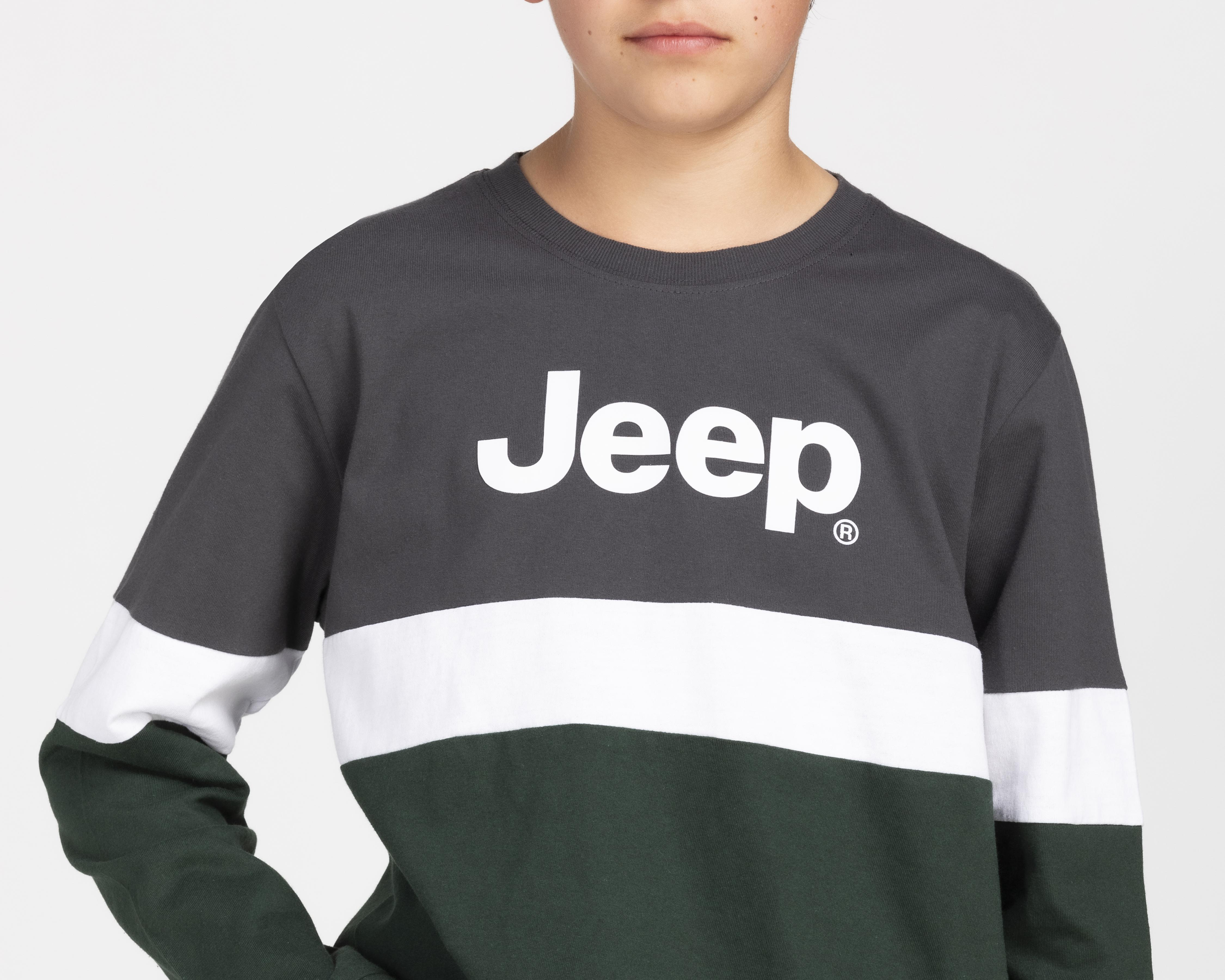 Foto 5 pulgar | Playera Jeep Manga Larga Estampada Juvenil