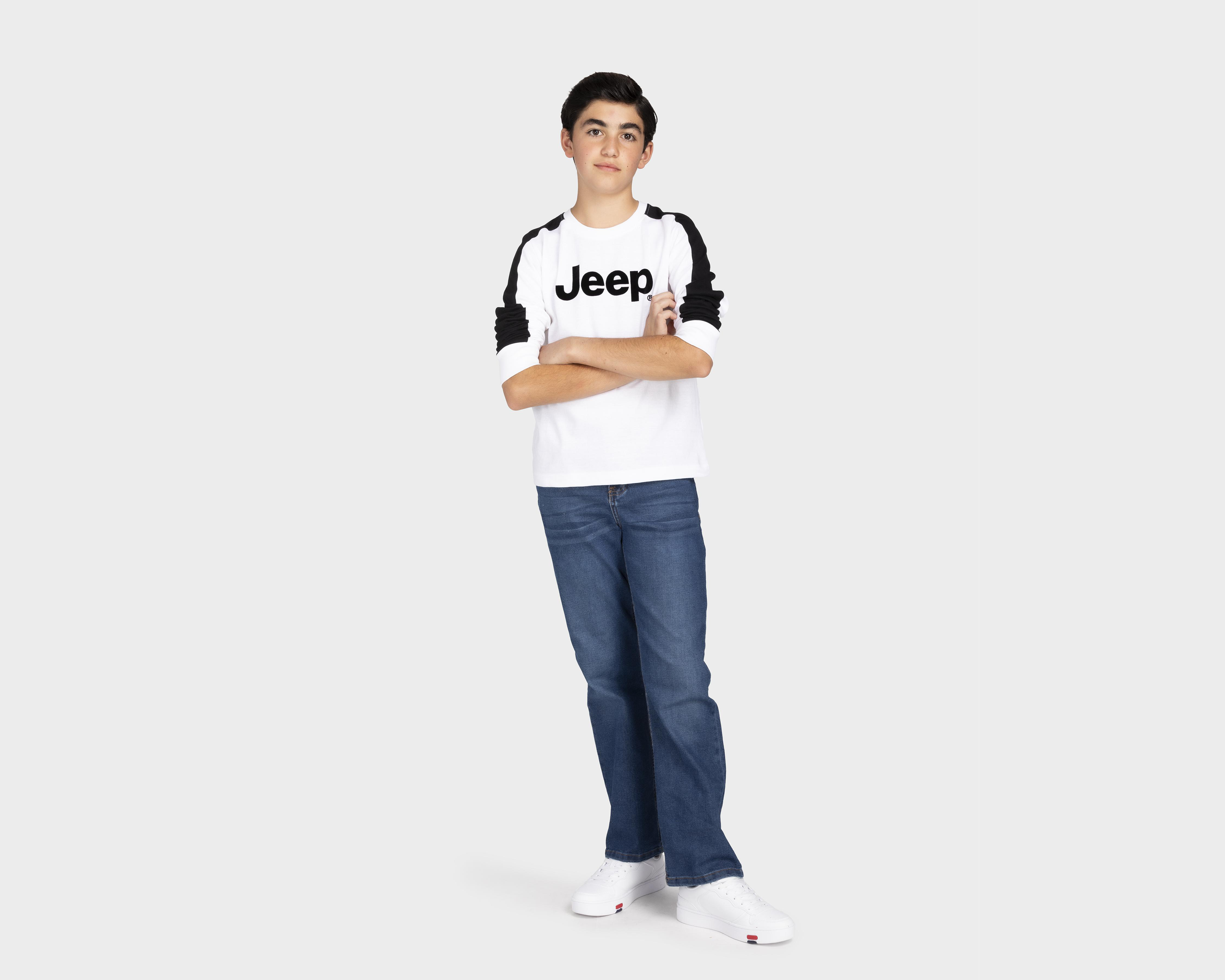 Foto 4 pulgar | Playera Jeep Manga Larga Estampada Juvenil