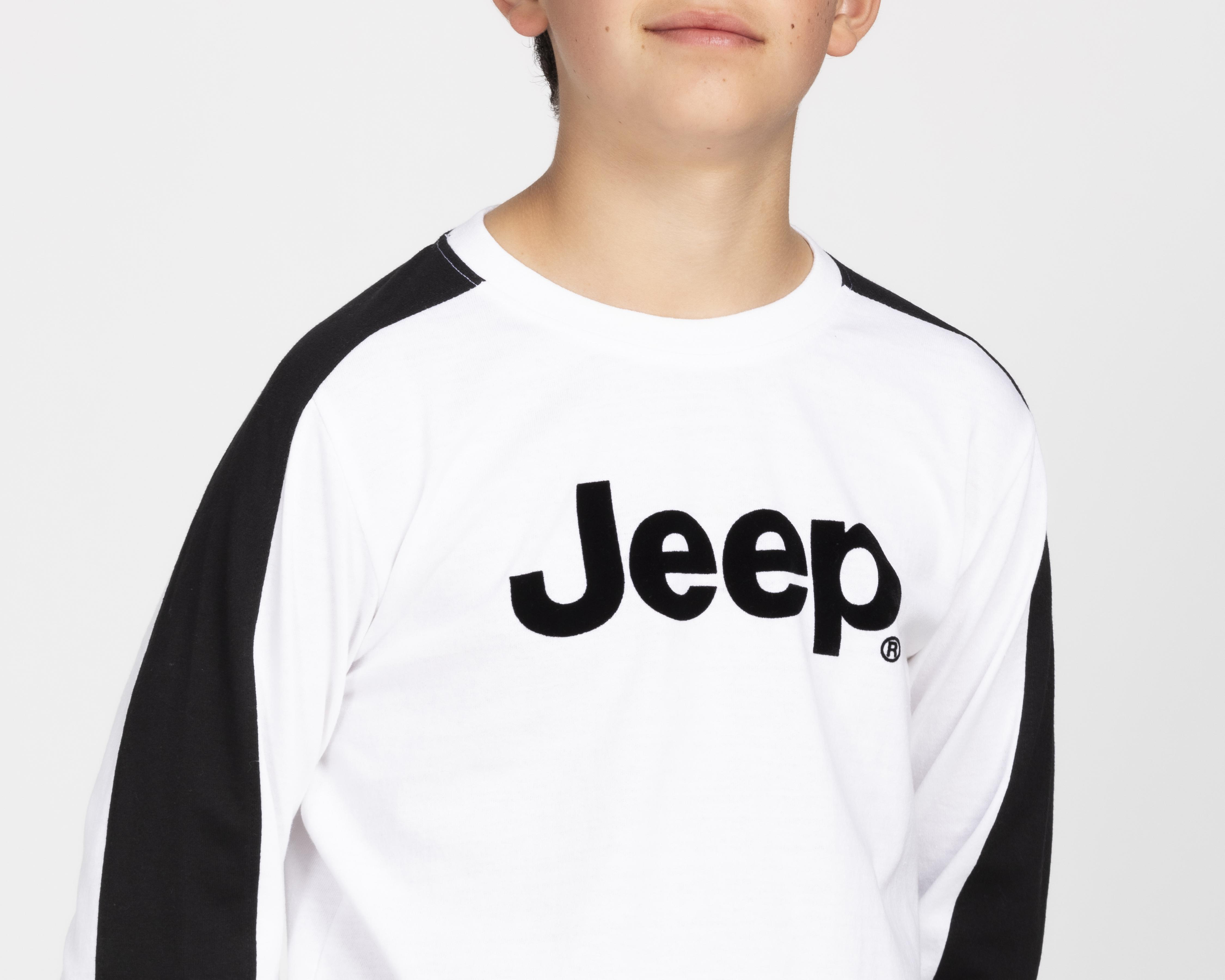 Foto 5 pulgar | Playera Jeep Manga Larga Estampada Juvenil