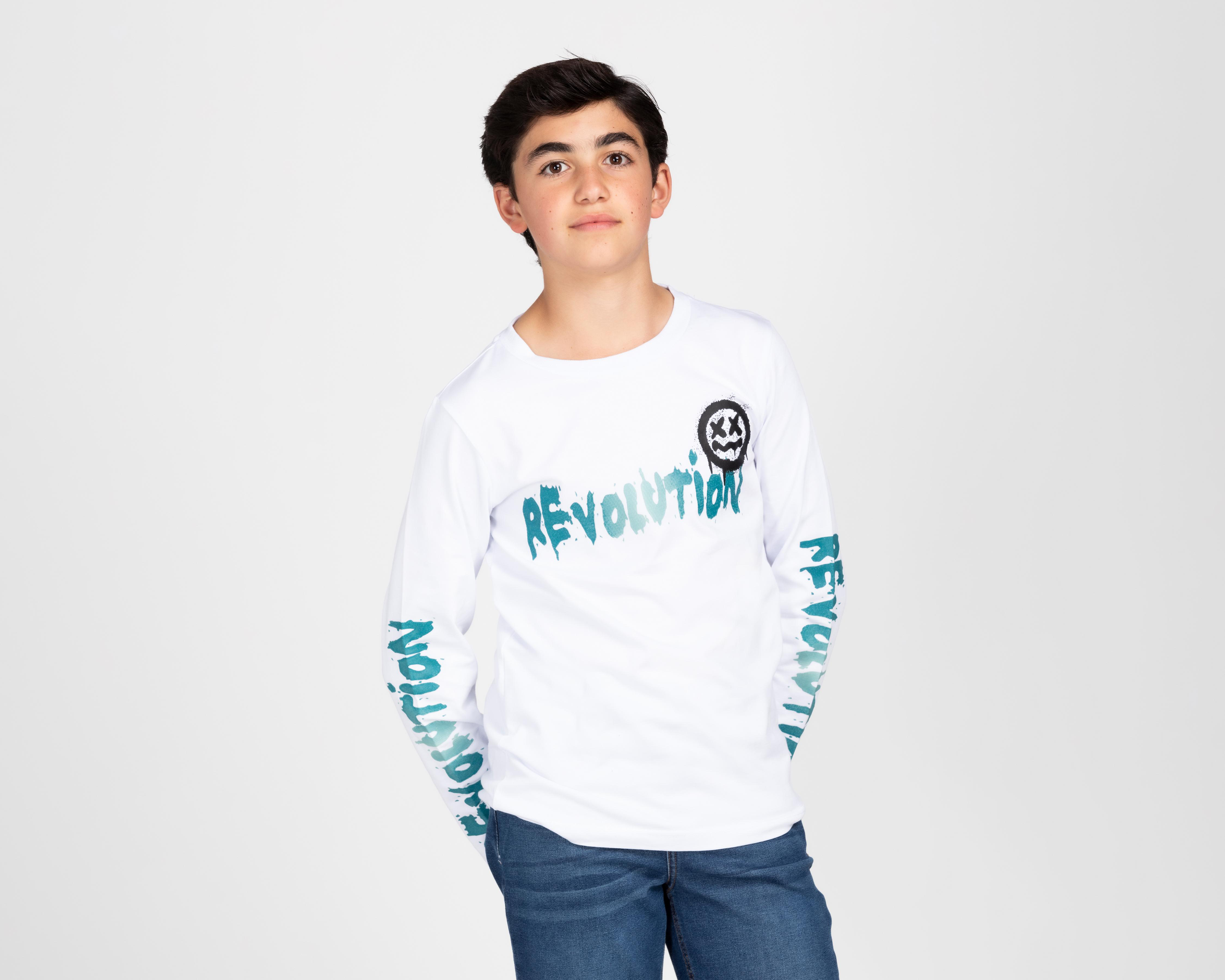 Playera Neo*City Manga Larga Estampada Juvenil