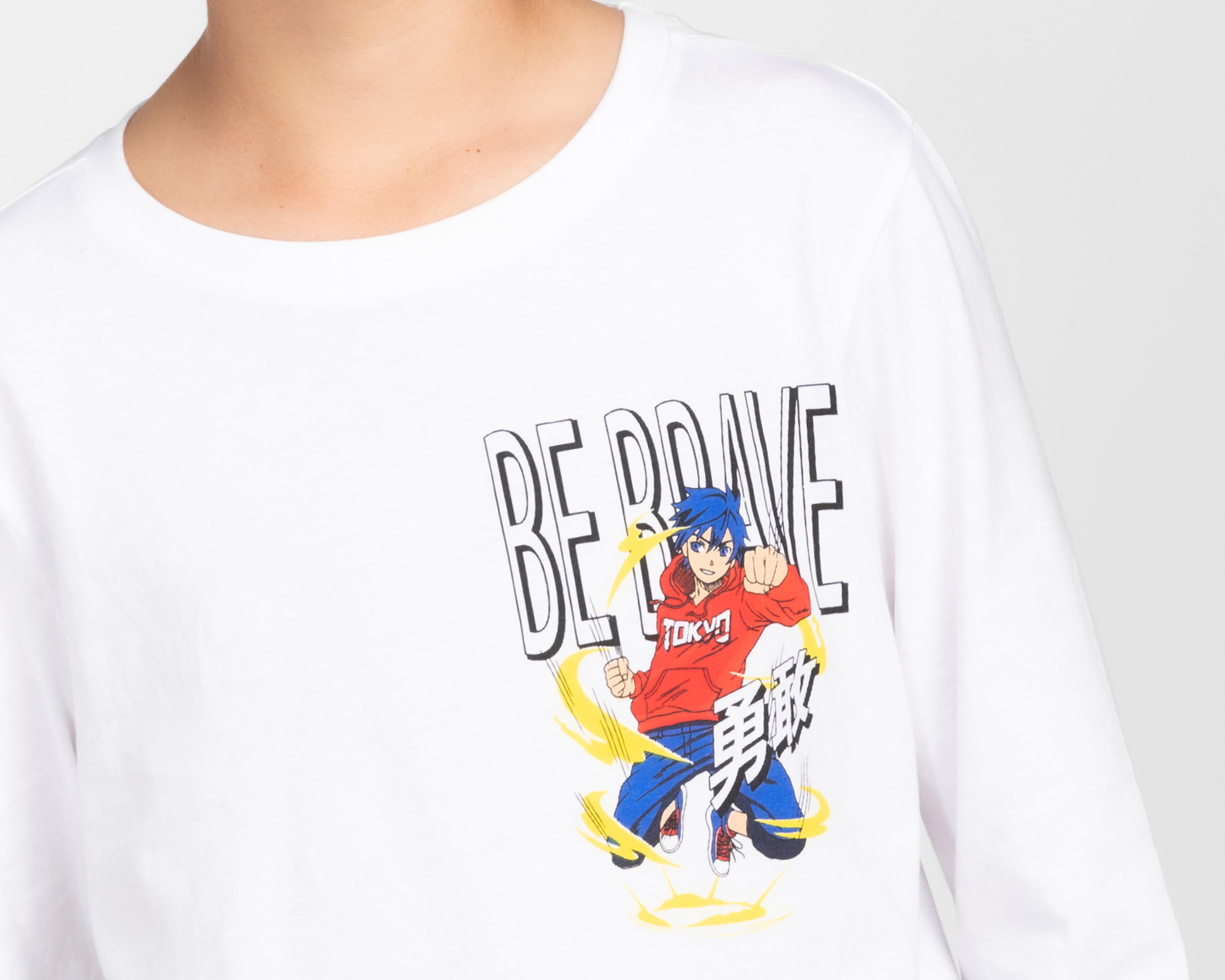 Foto 4 pulgar | Playera Neo*City Manga Larga Estampada Juvenil