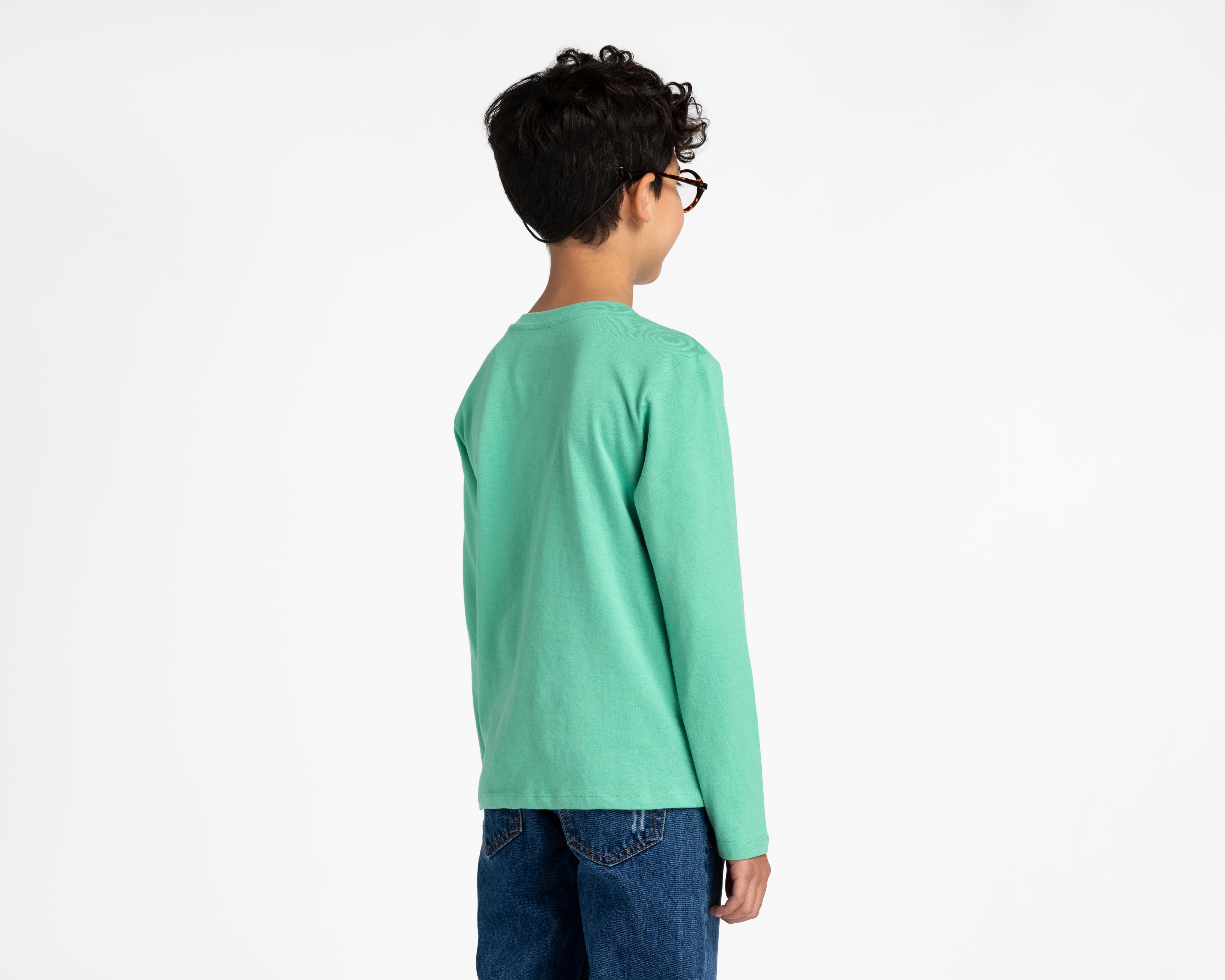 Foto 4 pulgar | Playera Refill Manga Larga para Niño