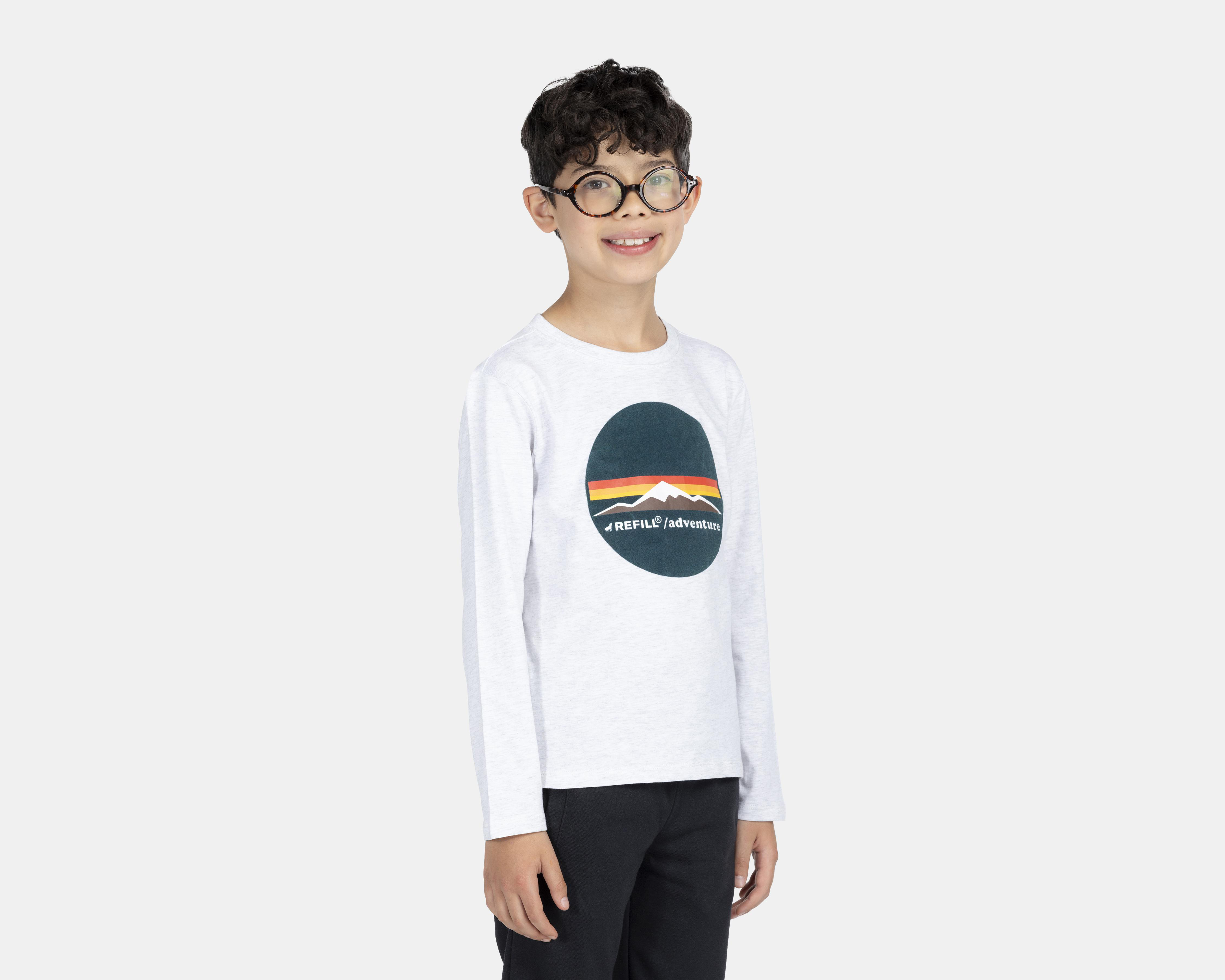 Foto 2 pulgar | Playera Refill Manga Larga Estampada para Niño