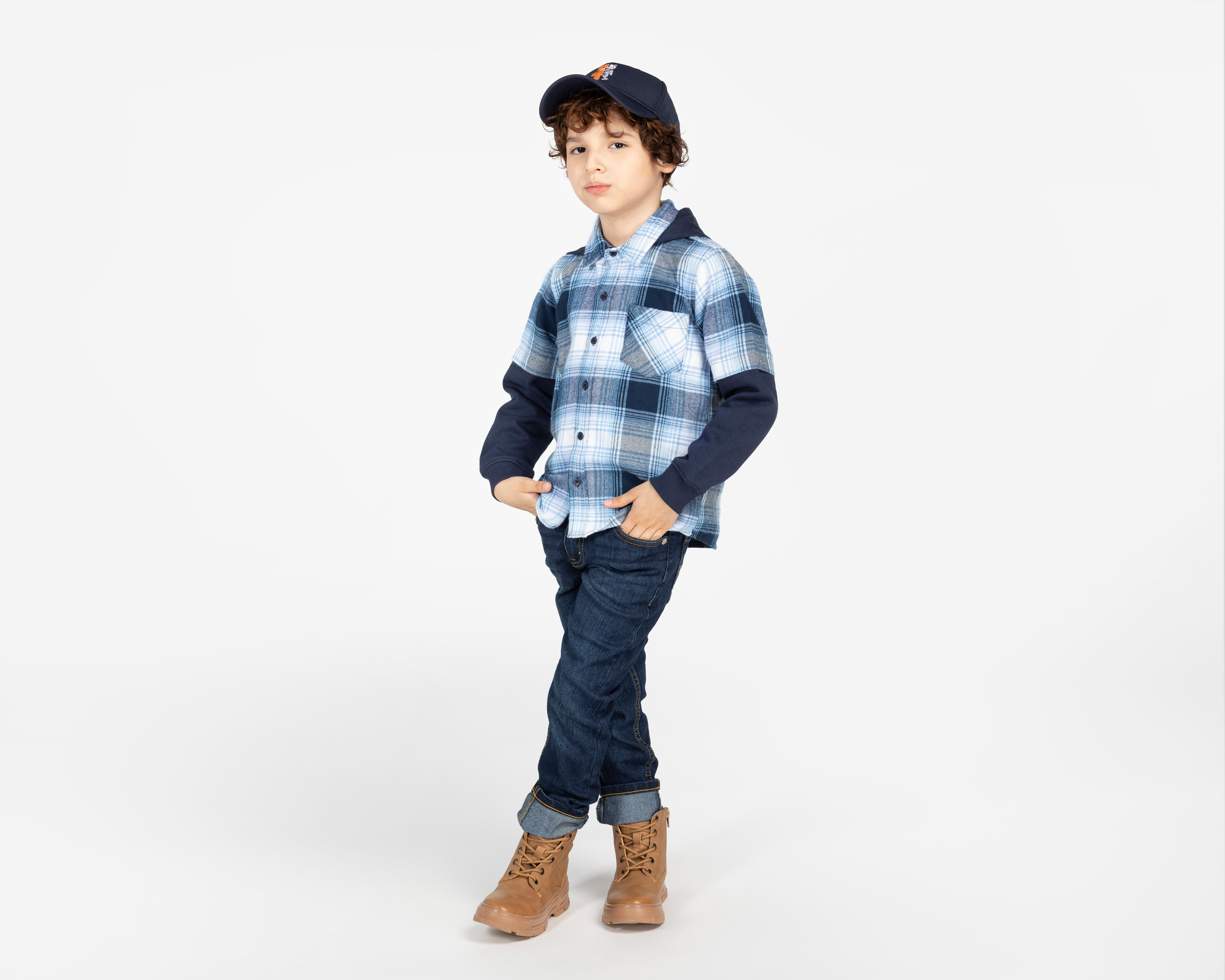 Foto 4 pulgar | Camisa Refill Manga Larga a Cuadros para Niño