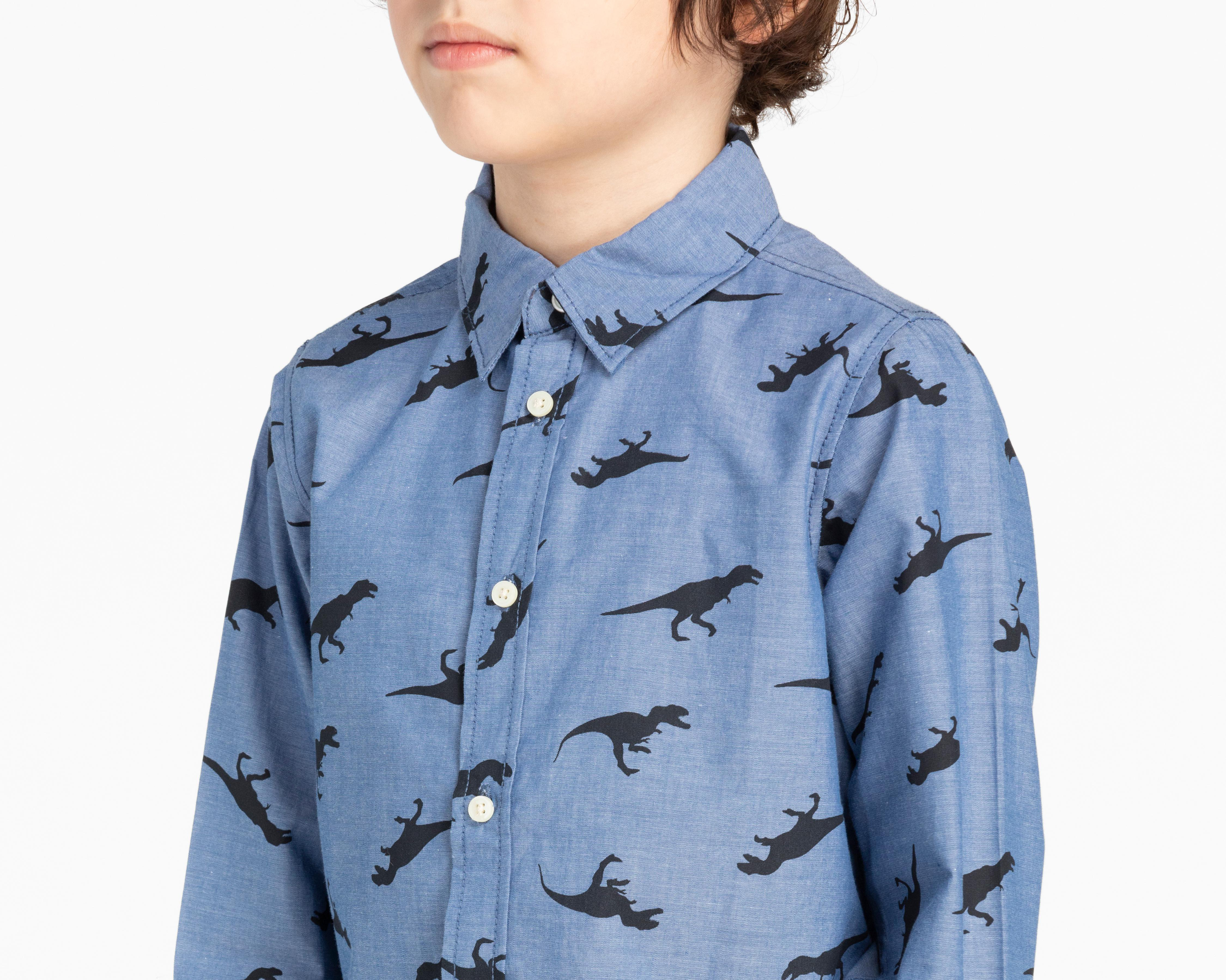 Foto 4 | Camisa Refill Manga Larga con Print de Dinosaurio para Niño