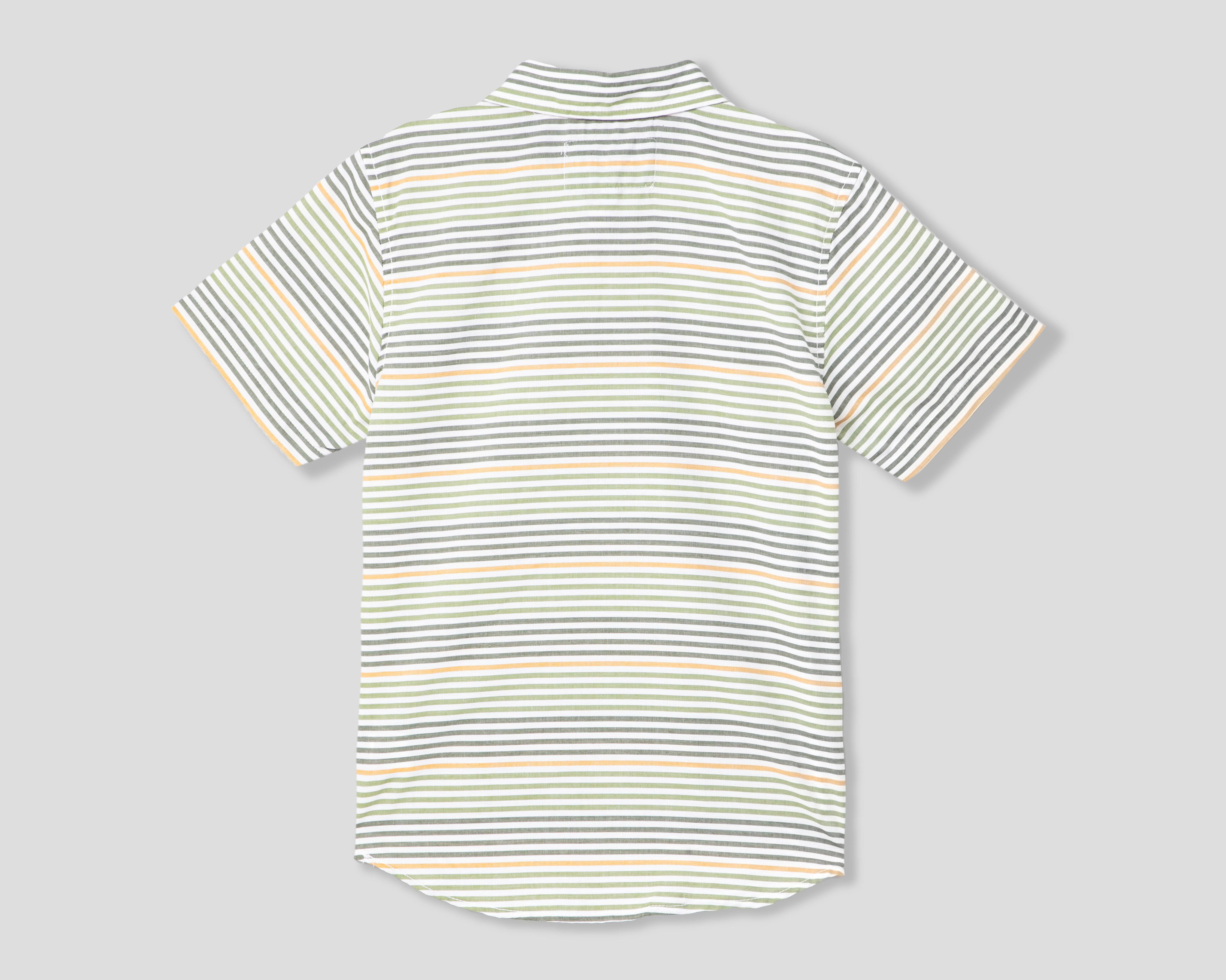 Foto 3 pulgar | Camisa Refill Manga Corta a Rayas para Niño