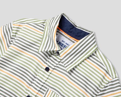 Foto 3 | Camisa Refill Manga Corta a Rayas para Niño