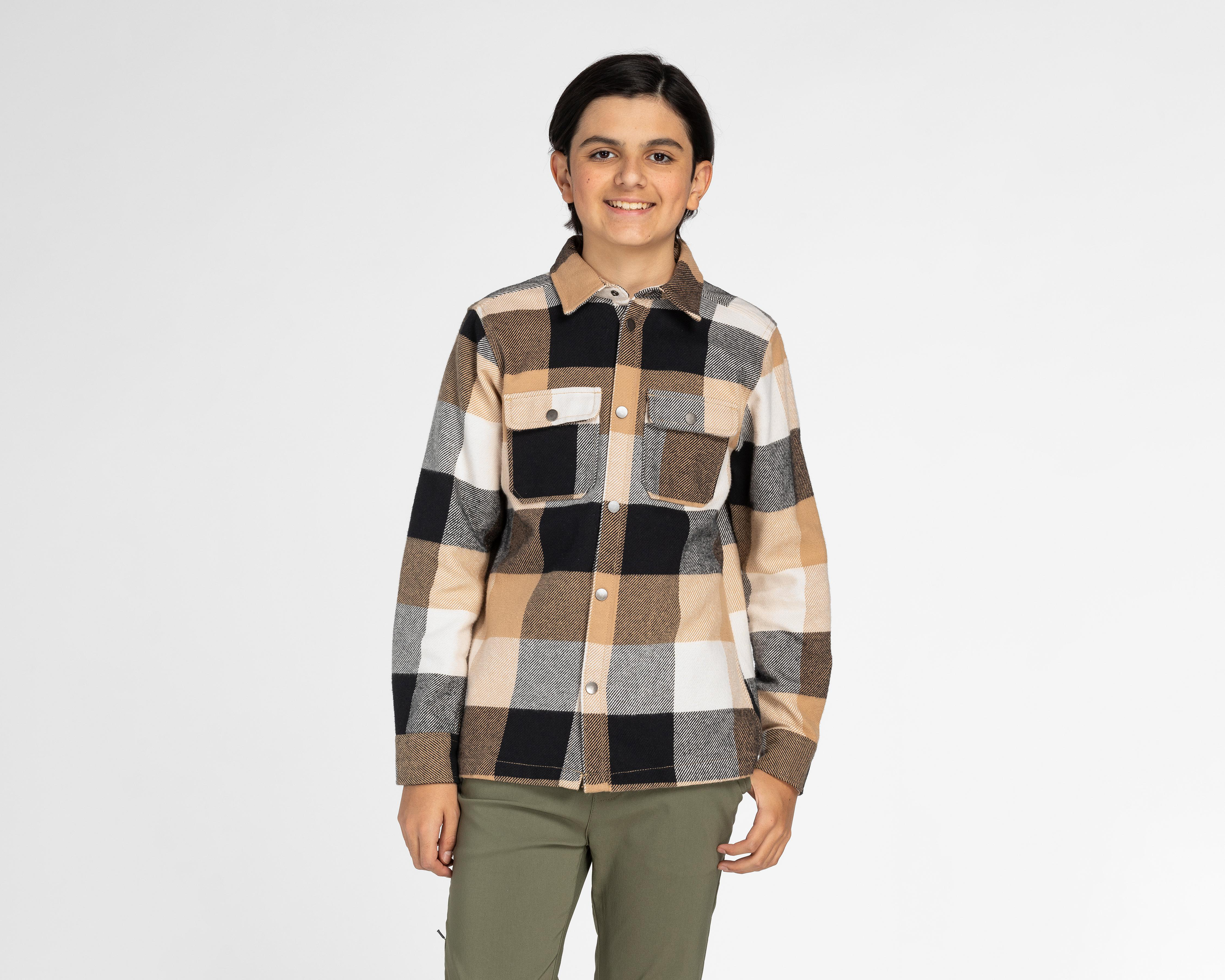 Camisa de Franela Refill Manga Larga a Cuadros para Niño